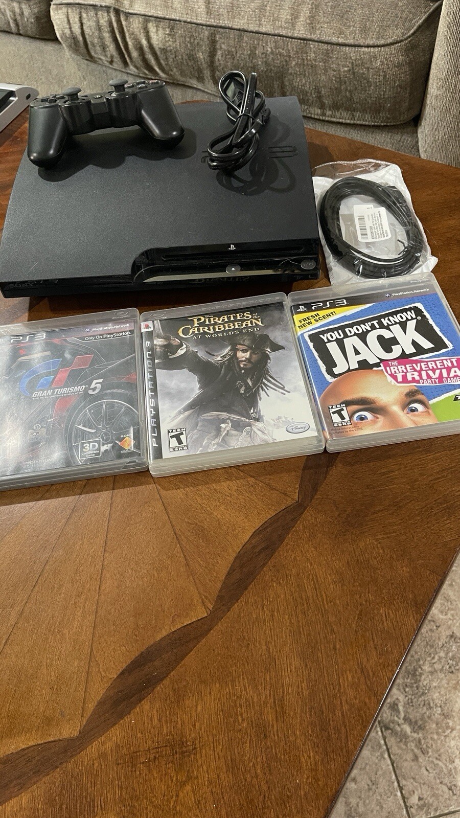 Sony PS3 CECH-2501A Console Bundle OEM Controller 3 Games HDMI Cable Tested