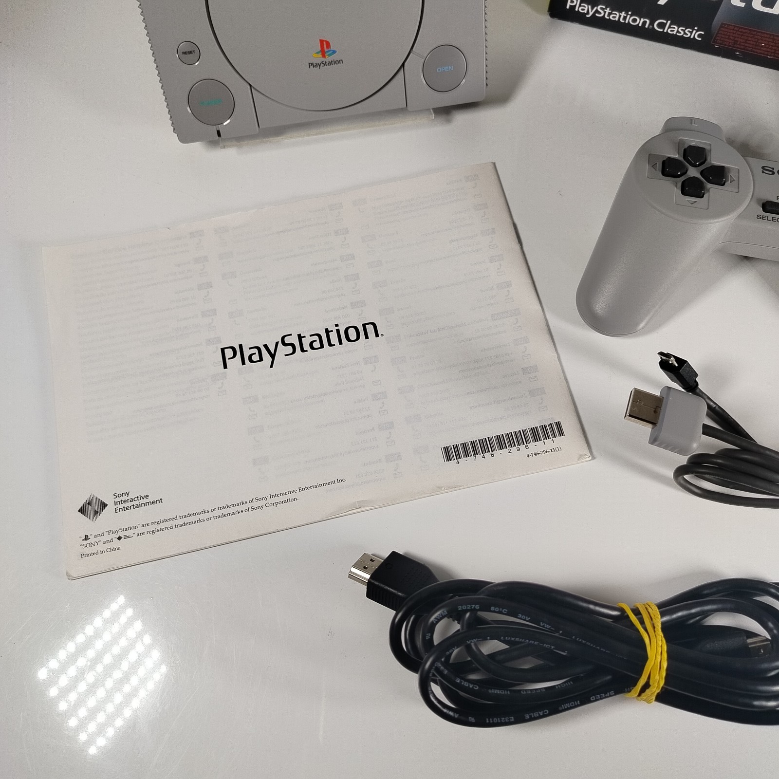 Sony PlayStation Classic Mini – 20 Game Console – Complete CIB – PERFECT