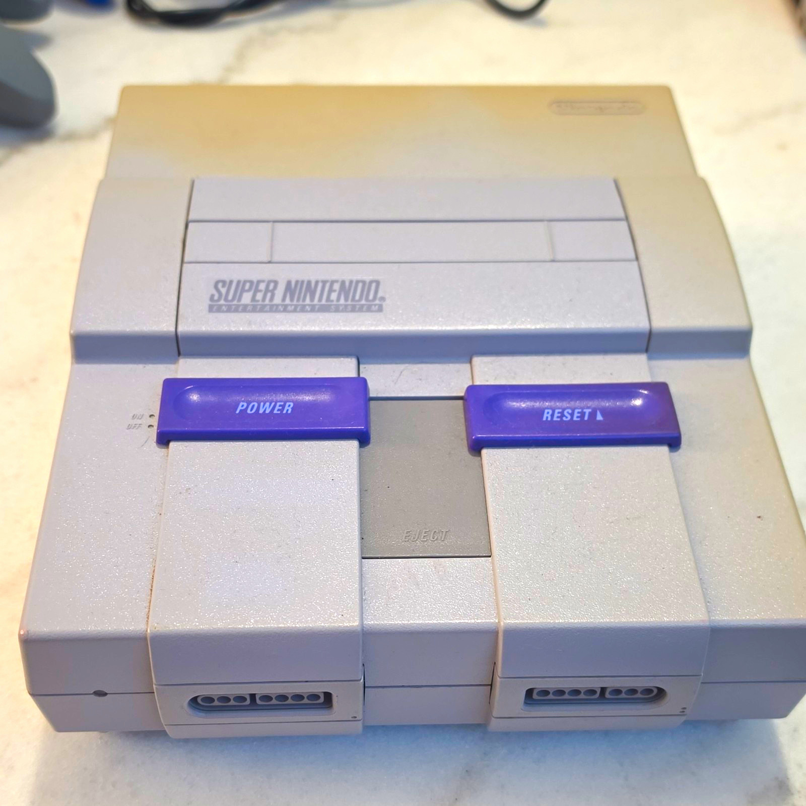 Nintendo Super NES SNES Console SNS-001 NTSC-U/C Gray/Purple Composite RCA