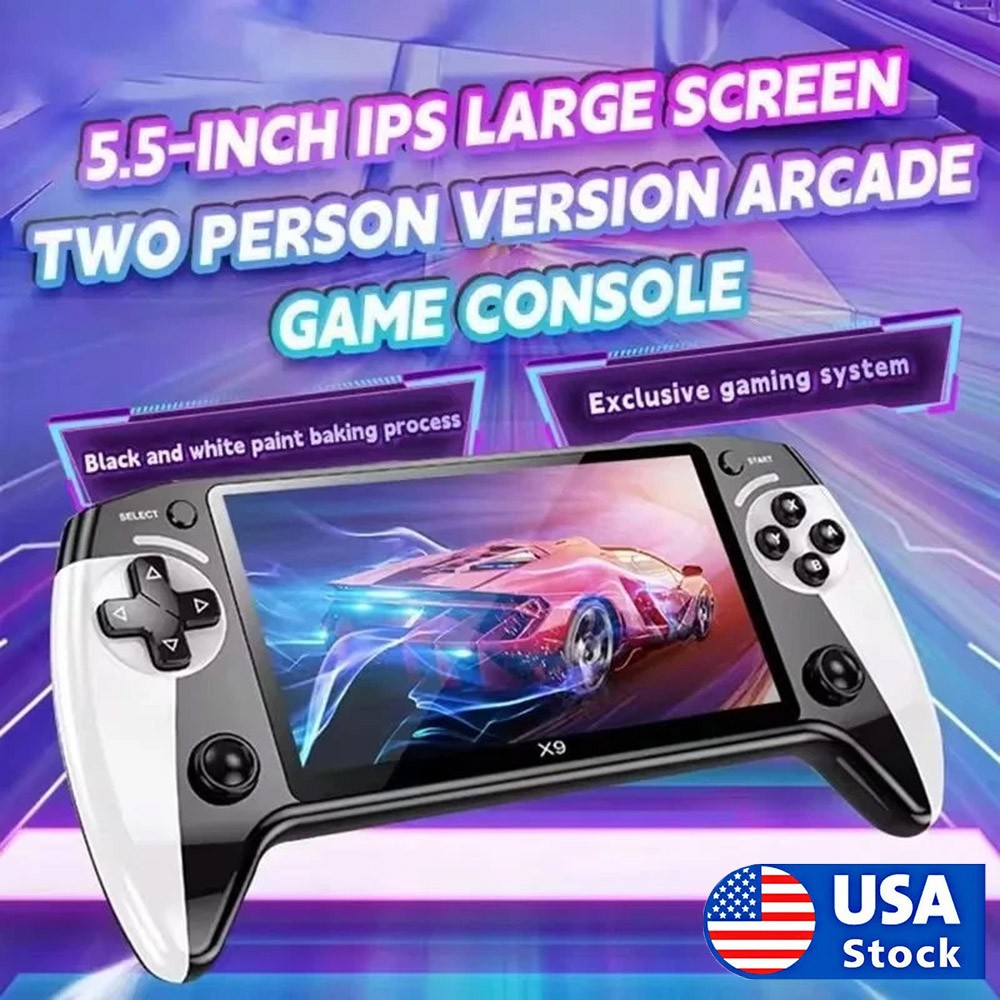 X9 Handheld Game Console 5.5 Inch IPS Screen, 3000 Games, Video Games OY