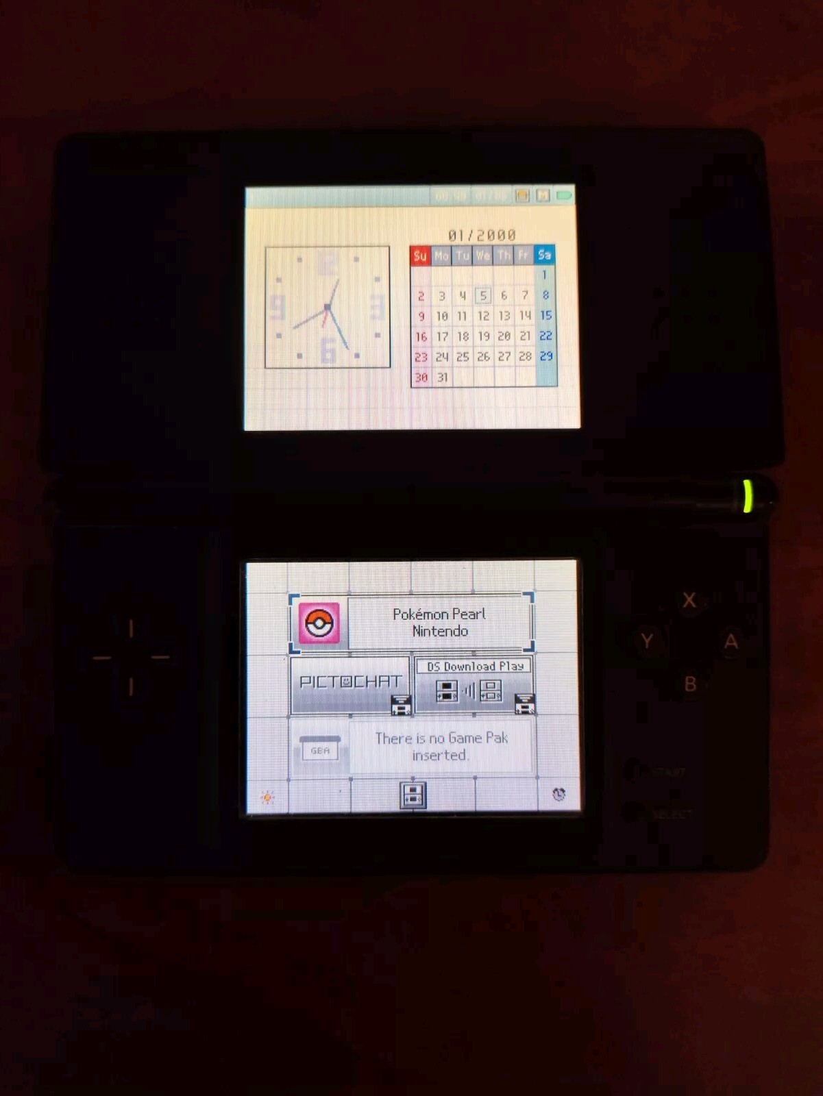 Nintendo Game Boy Advance SP Silver, Black DS lite with Pokemon Pearl + Fire Red