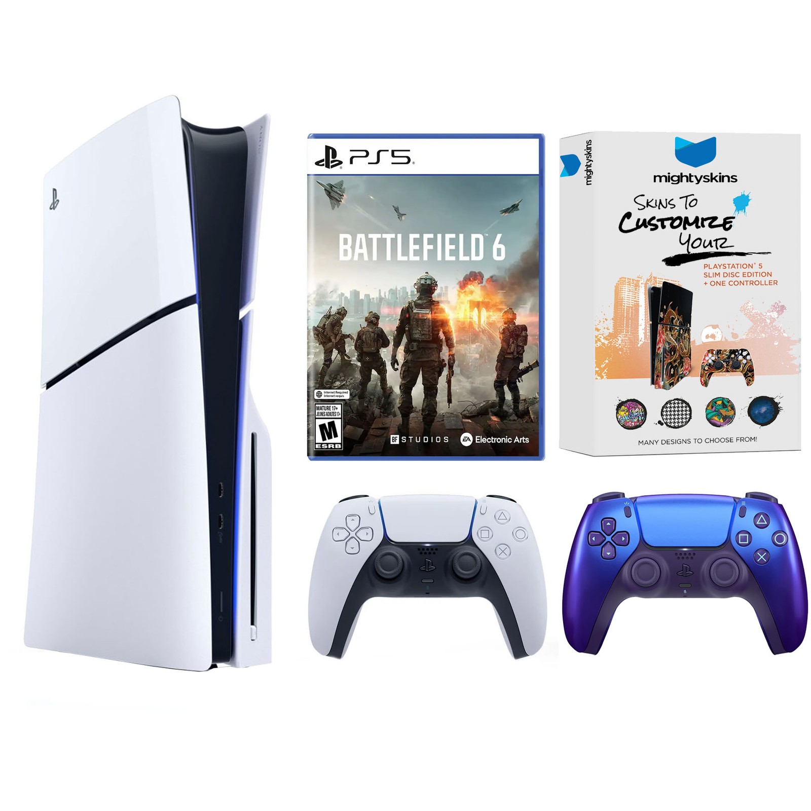 Sony PlayStation 5 Disc PS5 + Battlefield 6, Extra Controller – Indigo