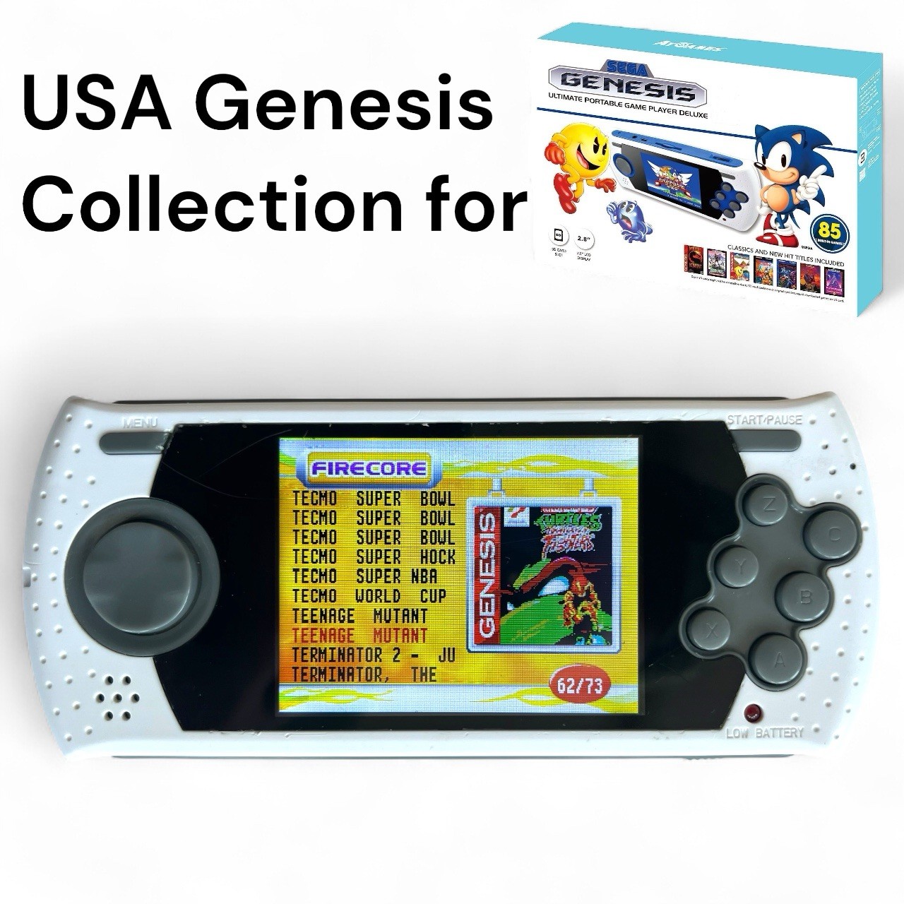 Sega Genesis Ultimate Portable 2GB SD Card w/ USA Game Library + Cover Art Menu