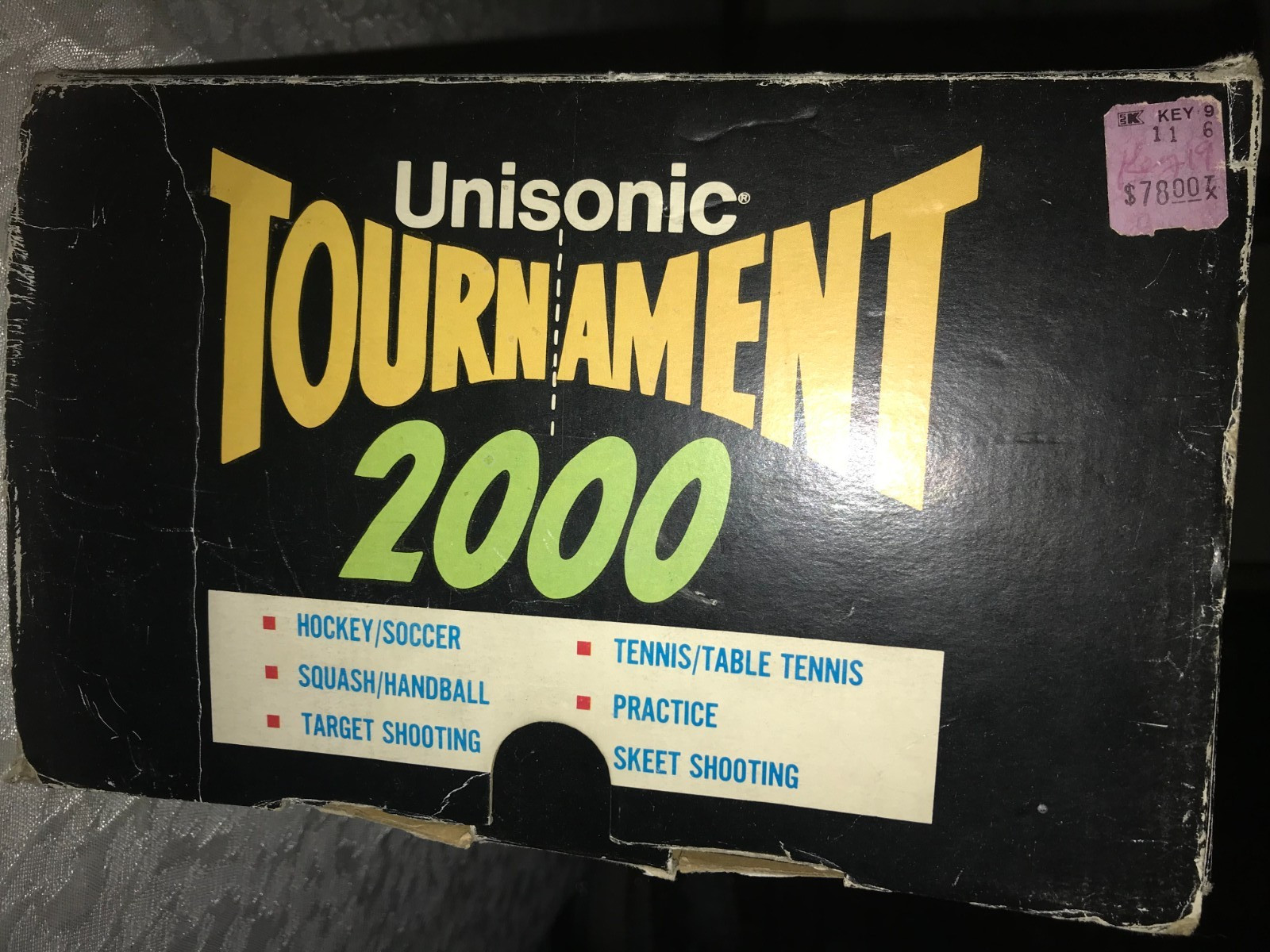UNISONIC TOURNAMENT 2000 Electronic ACTION TV Console GAME IOB w/ Gun RIFLE EUC