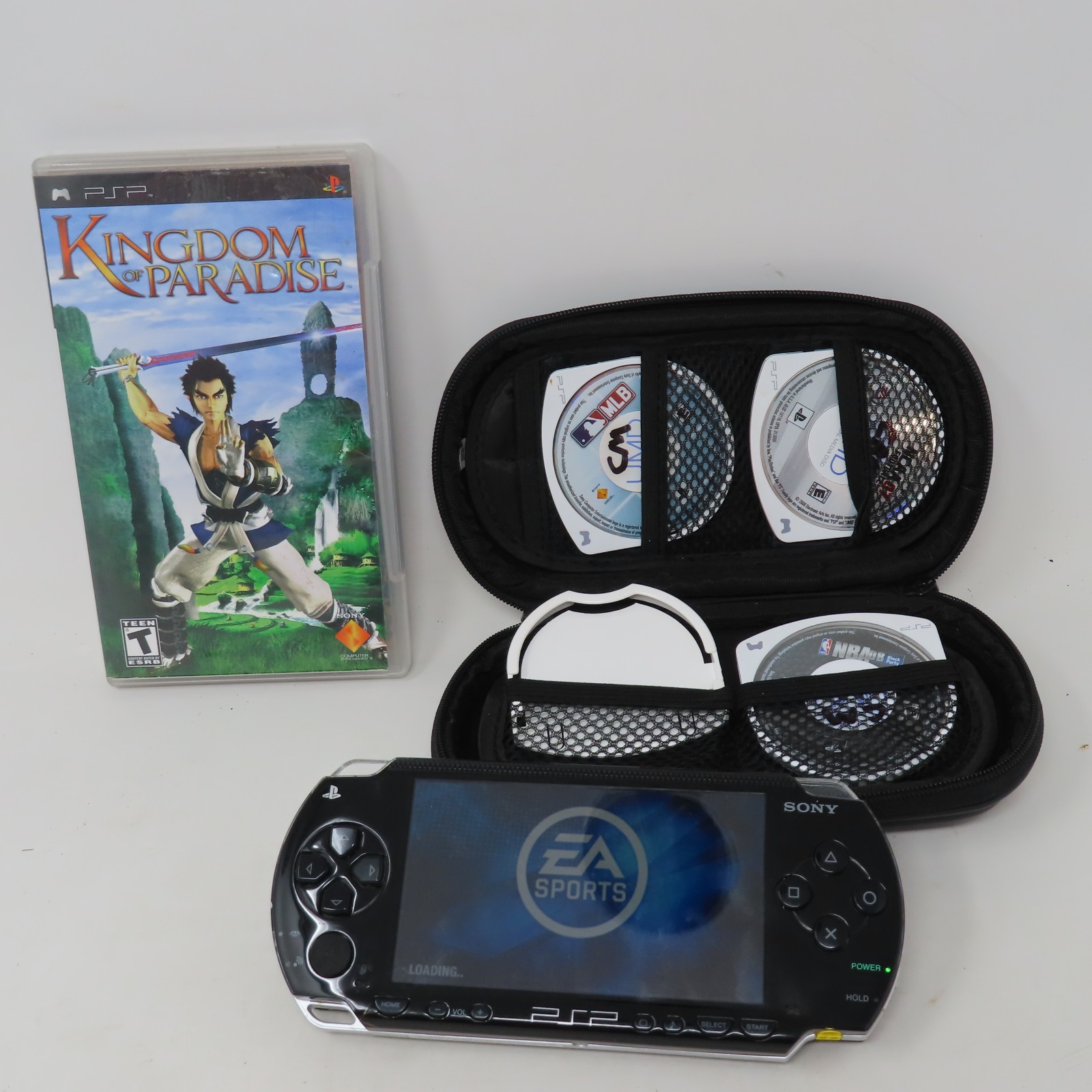 TESTED Playstation Psp-1001 “FAT” Portable Black Console With New Battery Pack