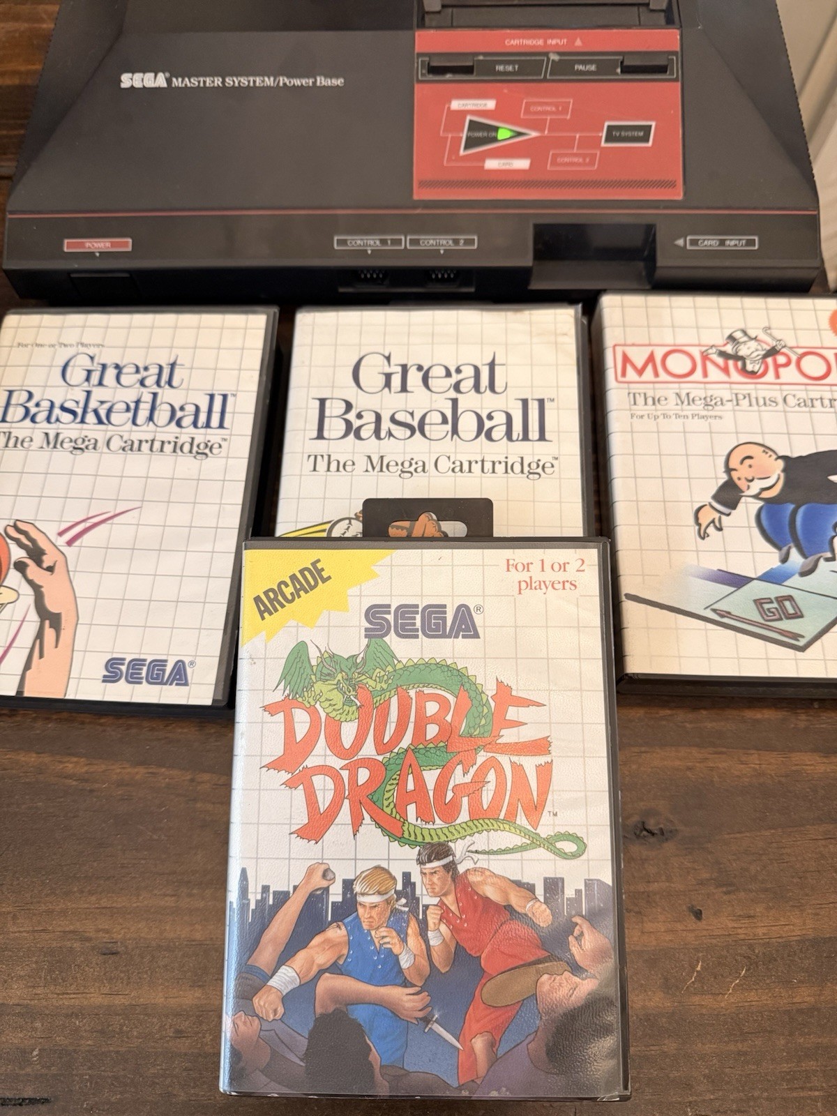 CustomGreenLED “Model 1”SegaMasterSystemBundle-Tested Working-4 CIB Games
