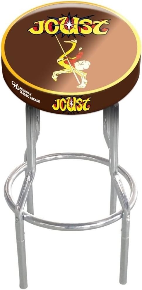 Arcade1Up Joust Adjustable Arcade Stool Chrome Steel 21.5″ to 29.5″