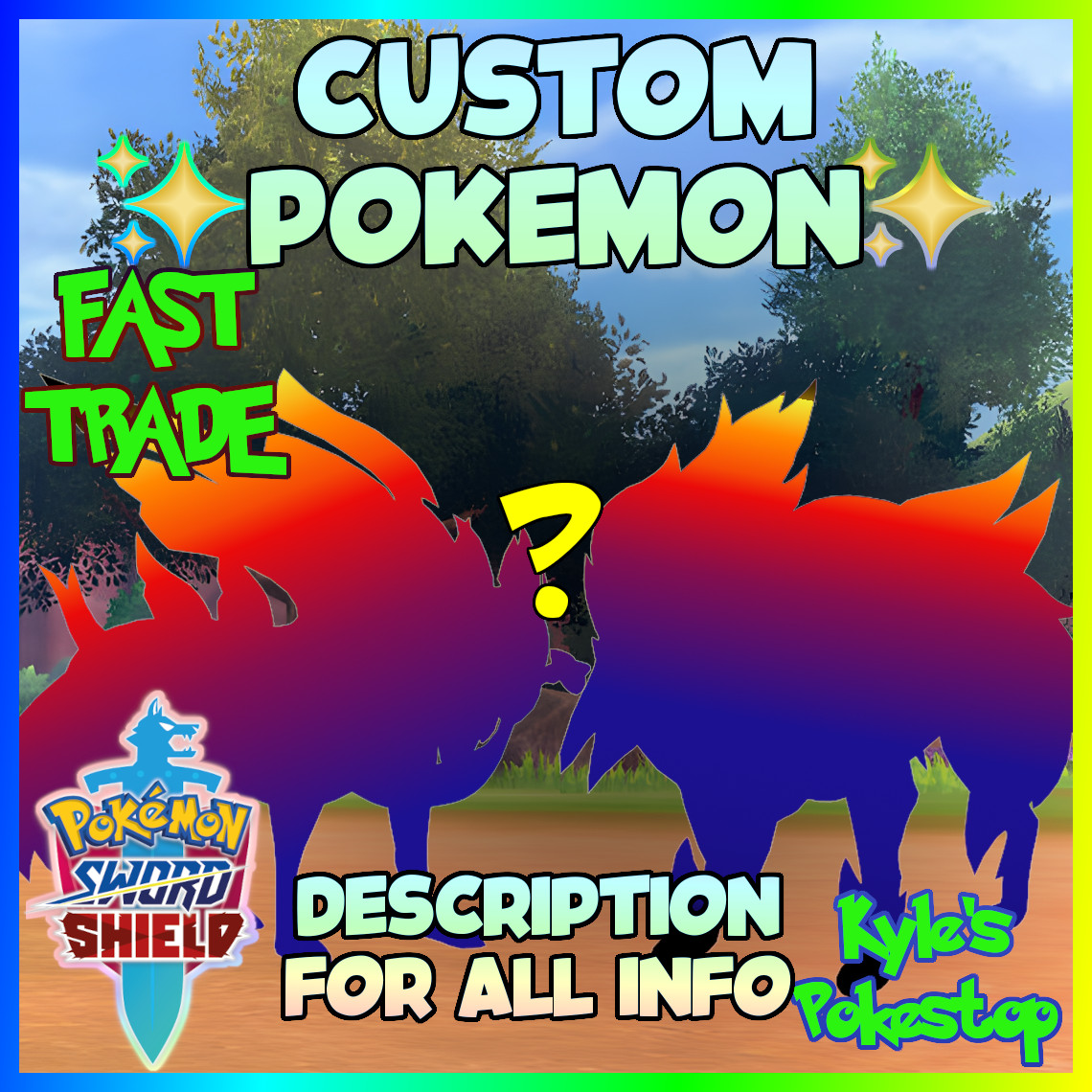6IV CUSTOM POKEMON ✨ SHINY/NON-SHINY ✨ ITEM, EVS, IVS, ETC | SWORD & SHIELD SWSH