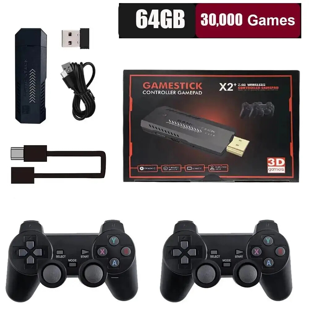 Retro Game Stick x2 Console 4k HD GD10 + Built-in 50 Emulators