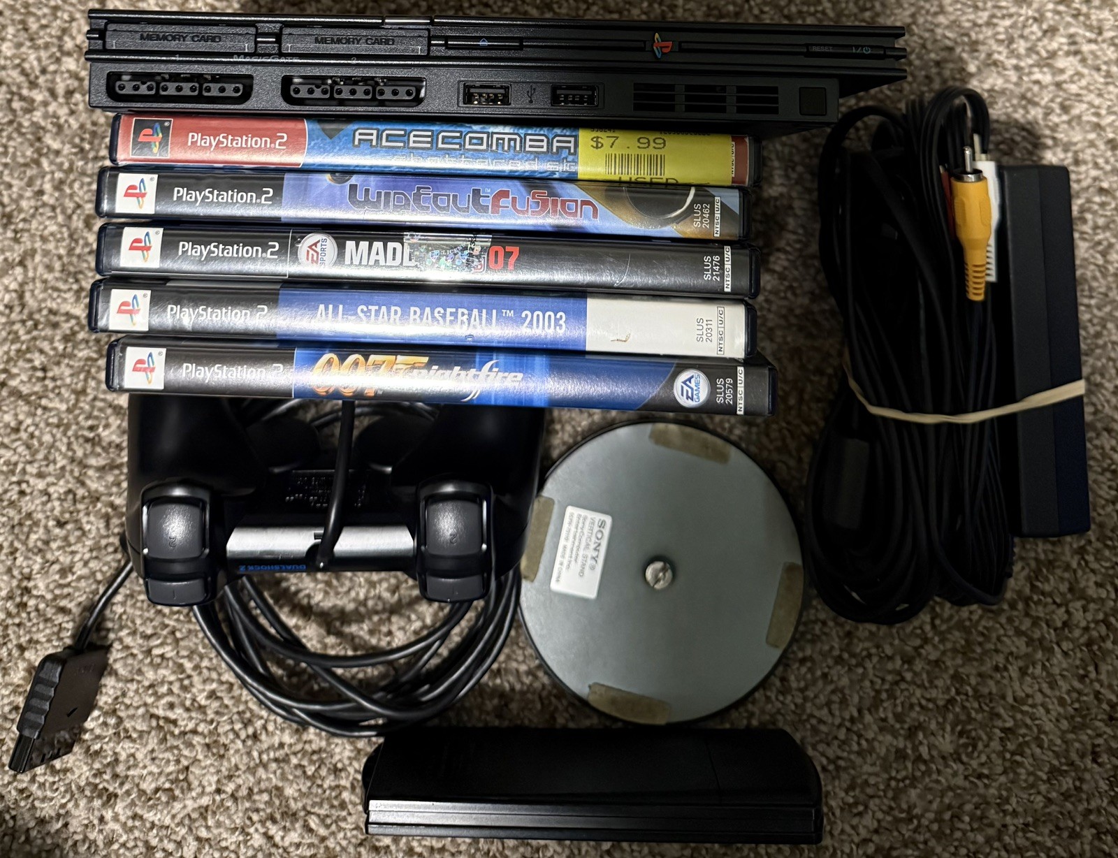 Sony PlayStation 2 PS2 Slim Game Console Bundle Great Condition Tested Clean