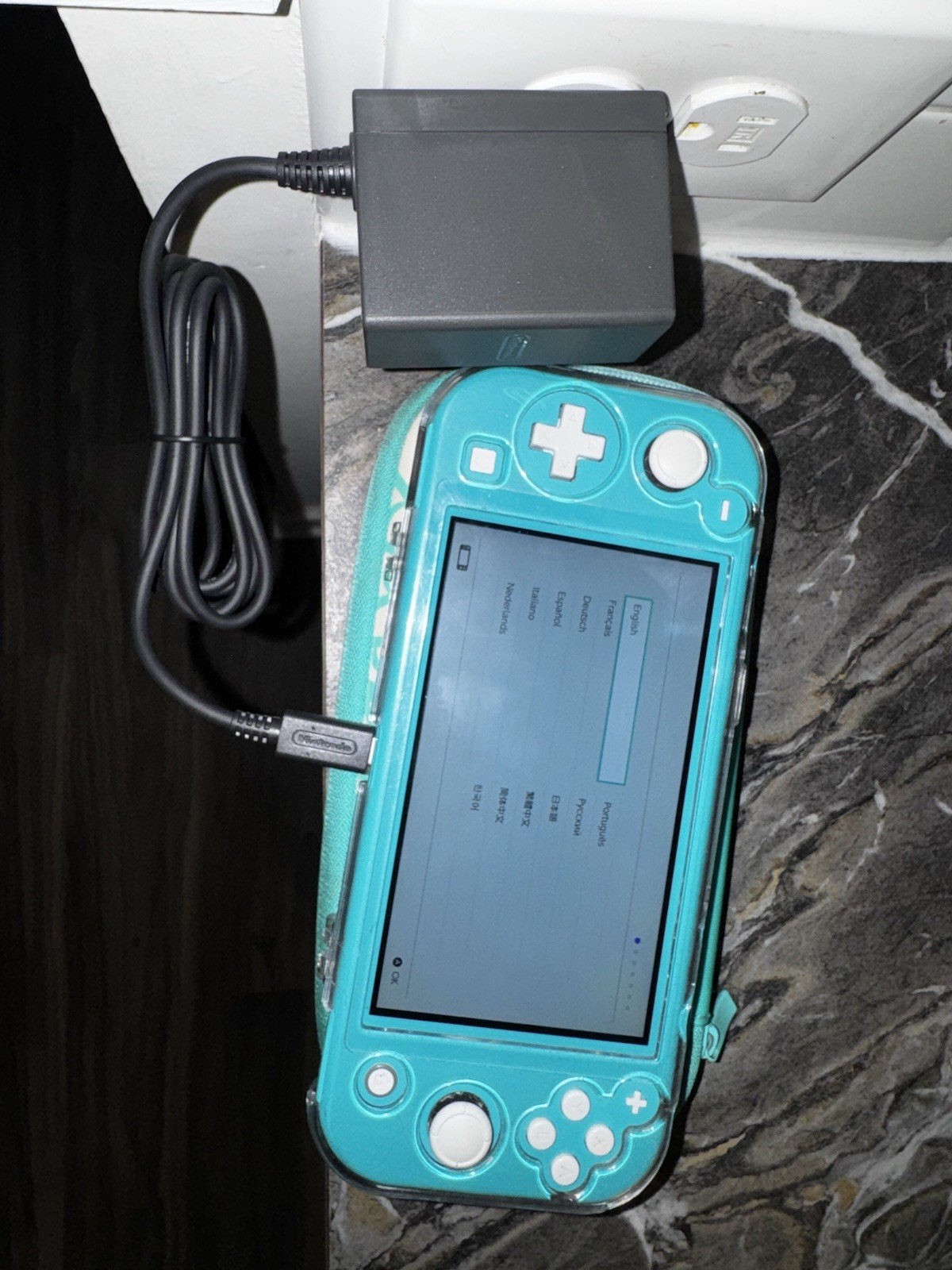 Nintendo switch lite With Plastic Cover, Case And Charger