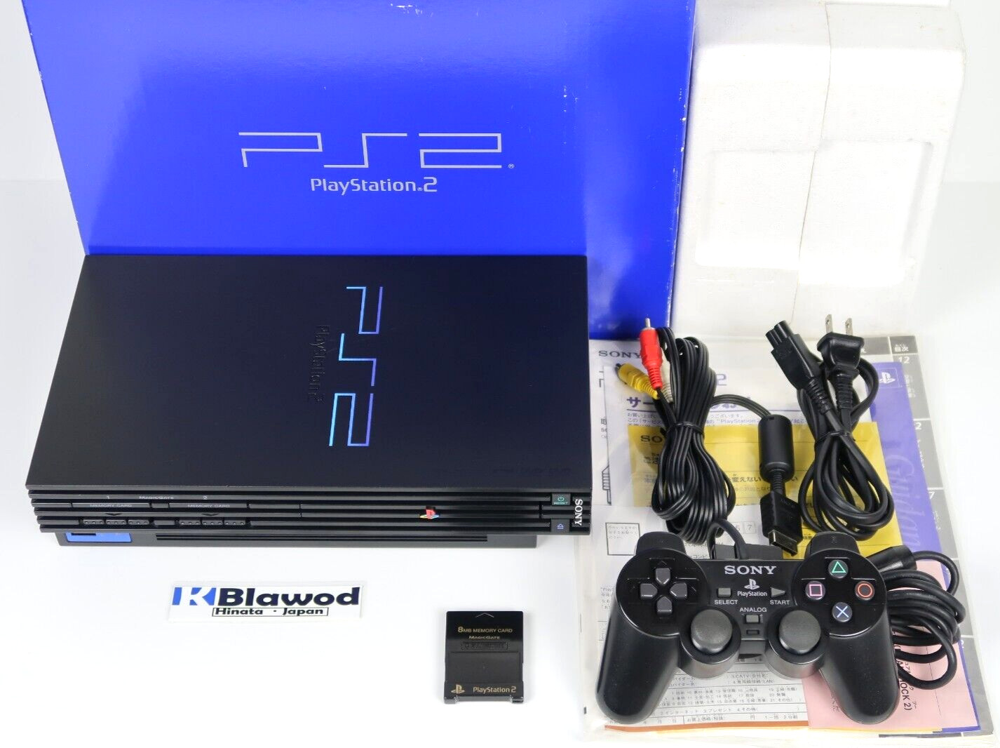 Sony PlayStation 2 PS2 SCPH-30000 Black Console W/Box Japan Import F/S Tested