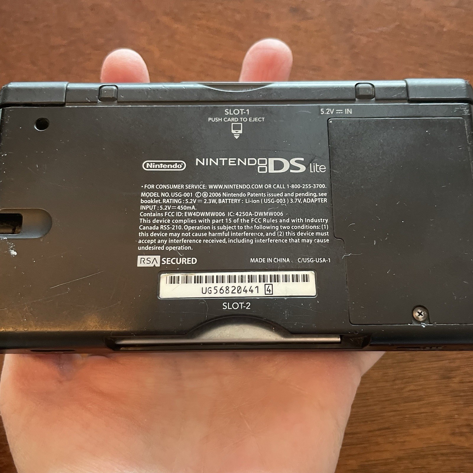 Nintendo DS Lite Handheld Console in Cobalt & Black Please see photos for marks