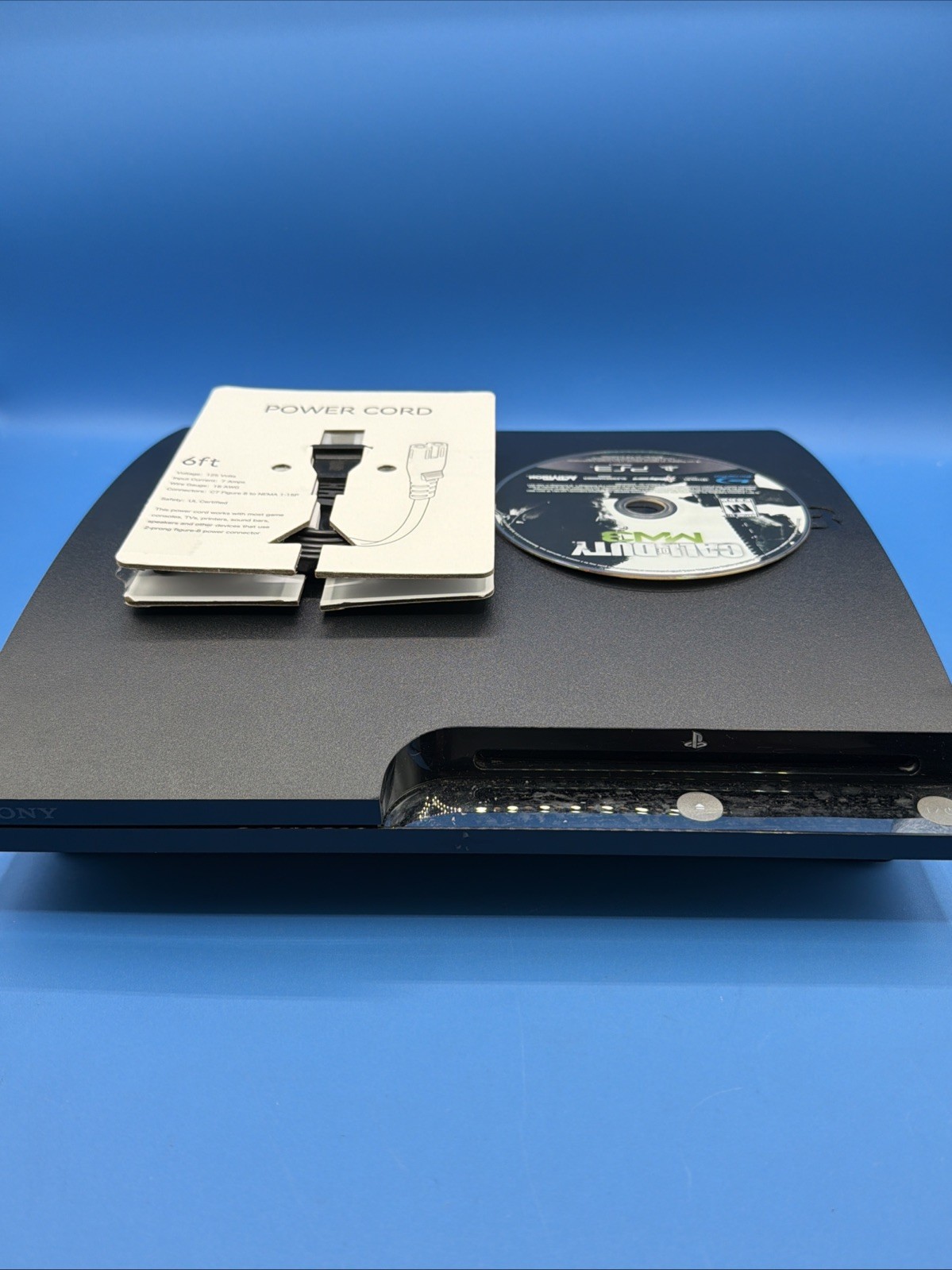 Sony PlayStation 3 PS3 Slim CECH-2504B 320GB Console + Power Cord + MW3 Game