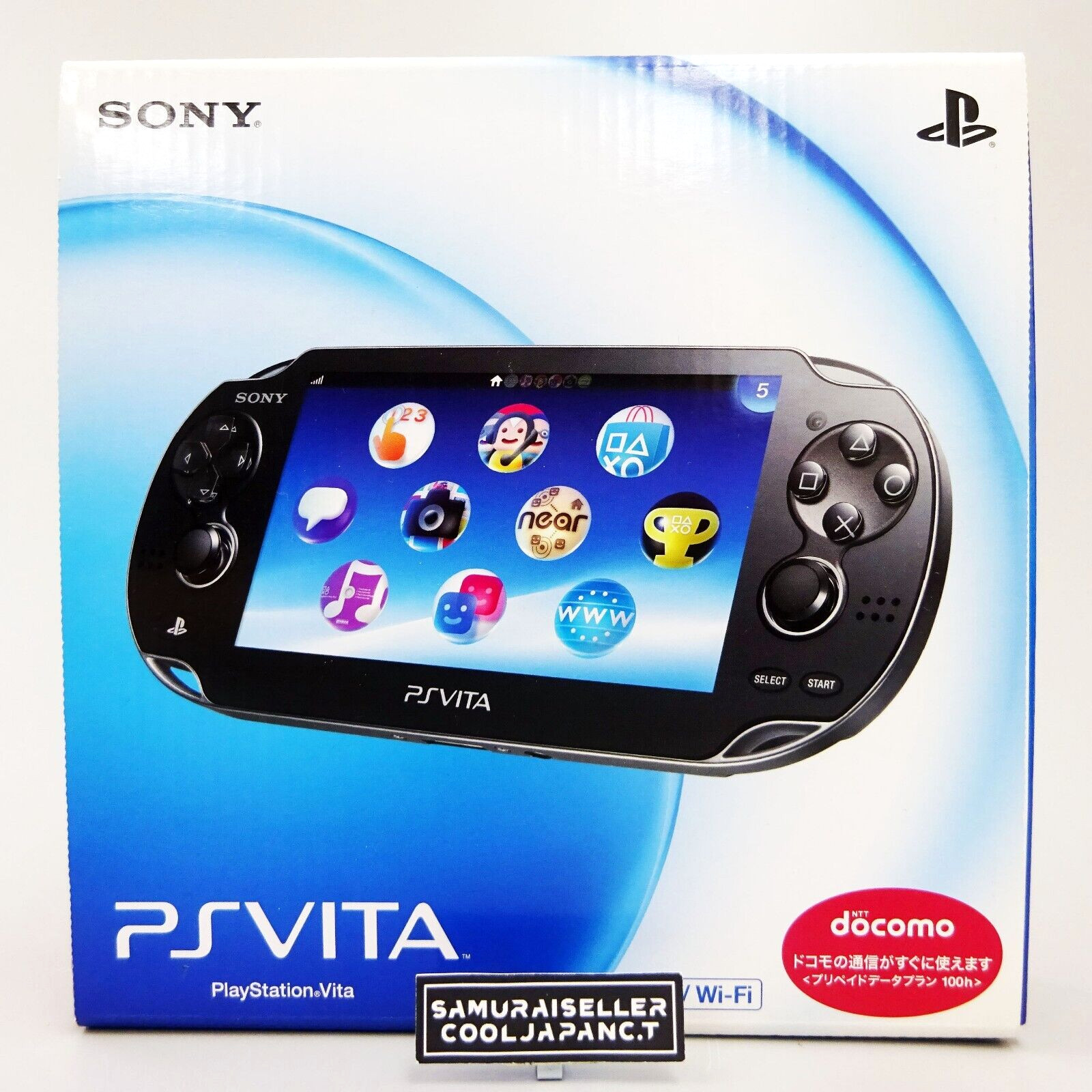 SONY PS Vita PCH-1100 AA01 Crystal Black Wi-Fi 3G Wi-Fi Console Japan New