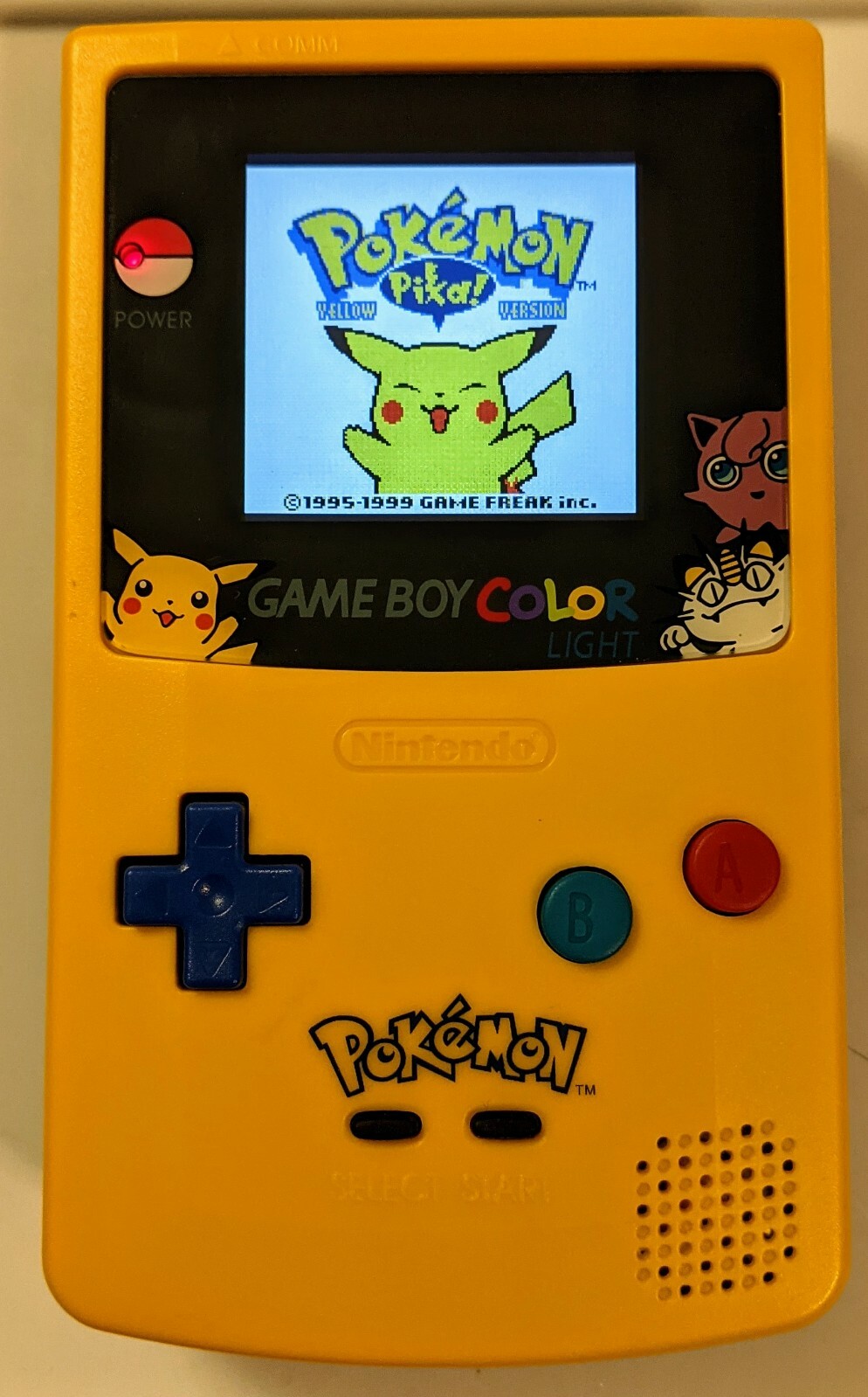 Gameboy Color IPS Backlit Pokemon Pikachu Edition GBC CGB-001