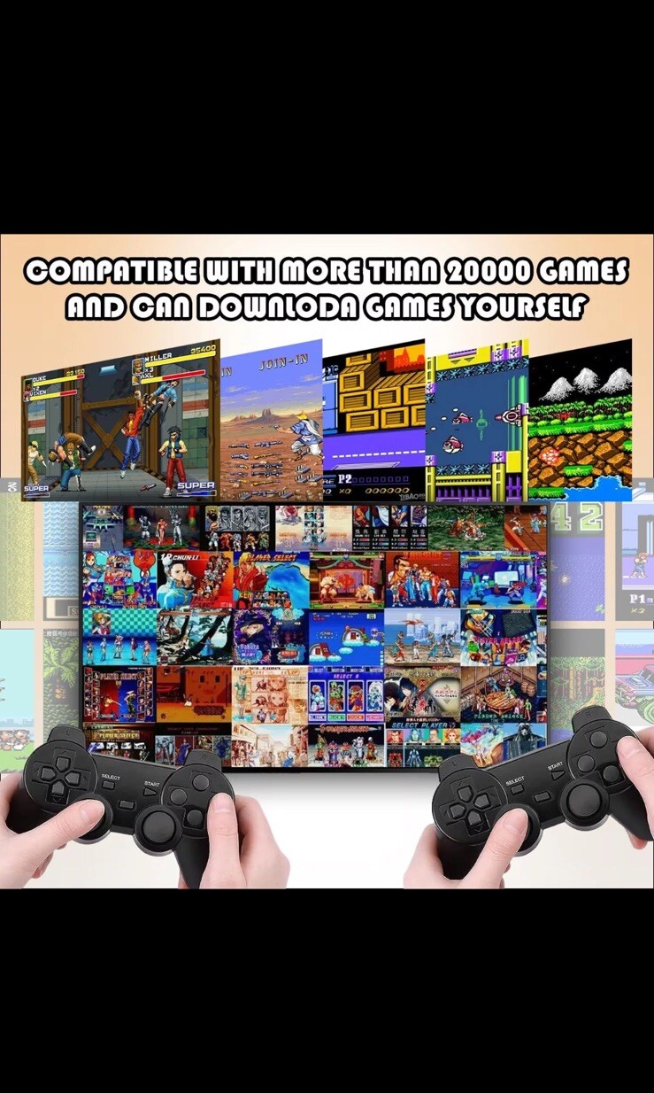 Dual 2.4G Wireless Premium Controllers 20000+ Games 4K HDMI Game Console OB New