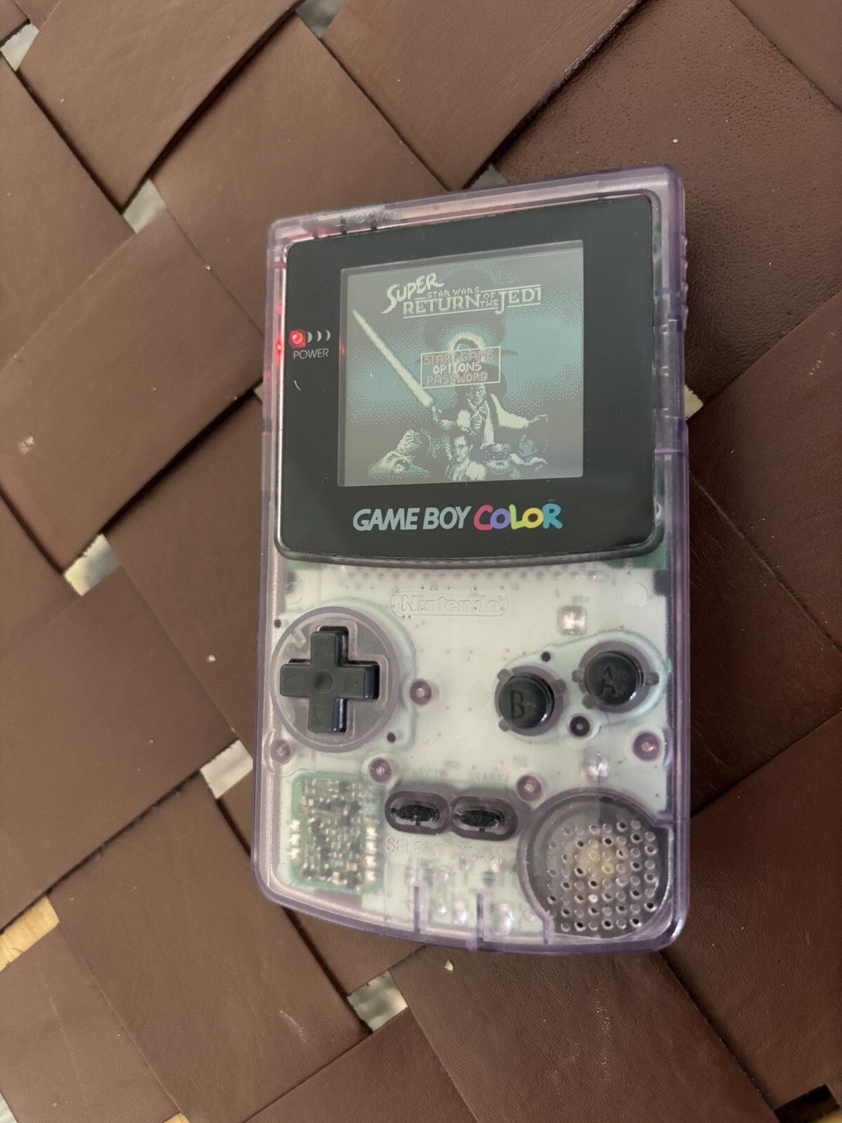 Nintendo Game Boy Color Handheld System – Atomic Purple With Star Wars Game
