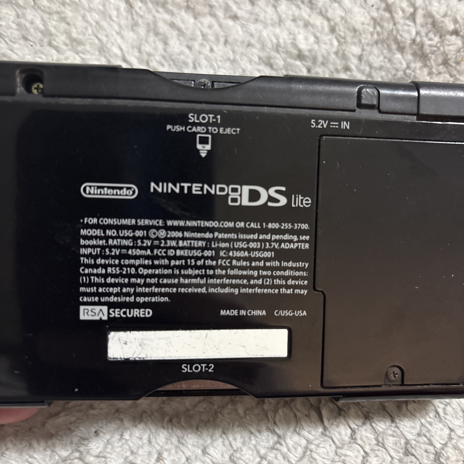 Nintendo DS Lite Black Console with Stylus