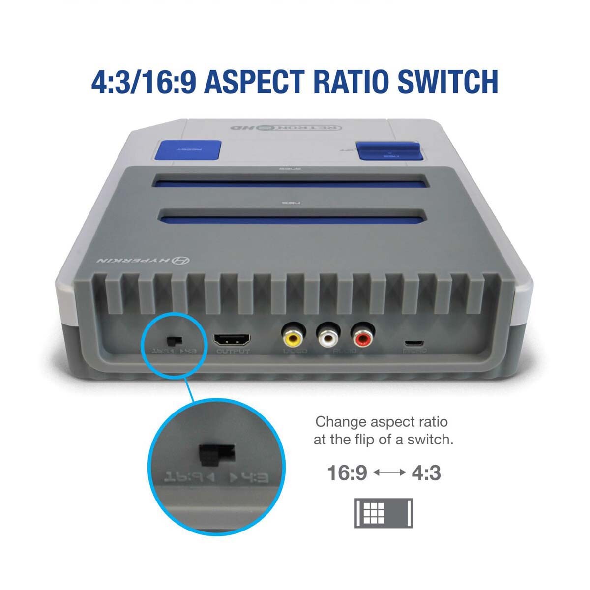 Hyperkin RetroN 2 HD Gaming Console for NES/SNES/Super Famicom Games – Gray