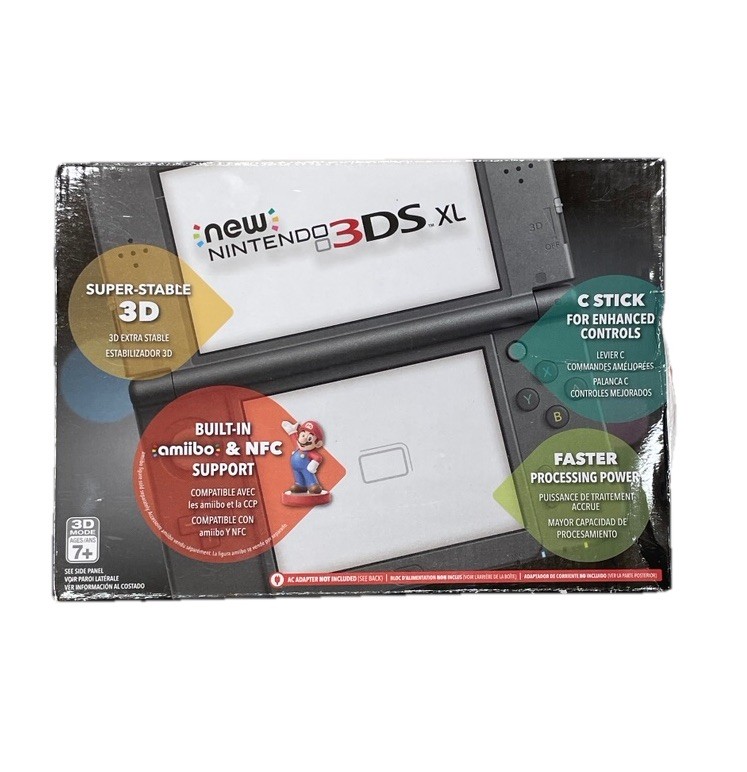 New Nintendo 3ds Xl New Black Console Box Only, No Inserts For Display Purposes