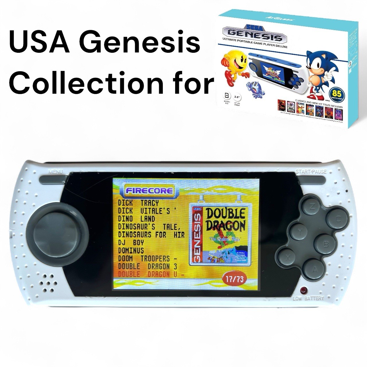 Sega Genesis Ultimate Portable 2GB SD Card w/ USA Game Library + Cover Art Menu