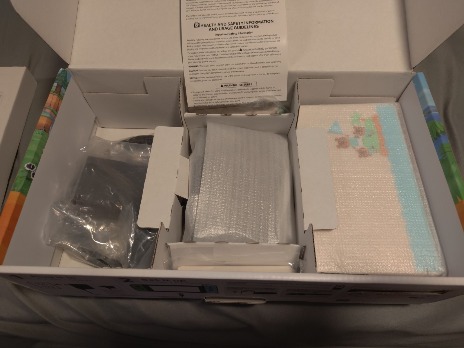 Nintendo Switch Animal Crossing Edition Console COMPLETE CIB CLEAN