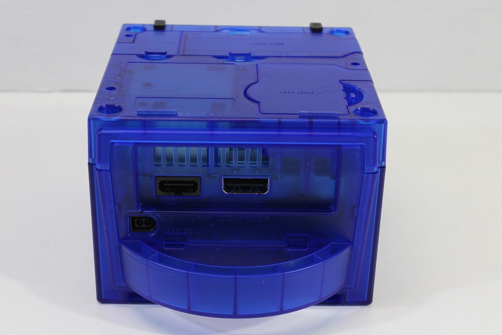 Nintendo Gamecube Console Clear Dark Blue AC S-Video to HDMI NTSC-U/C DOL-001 GC