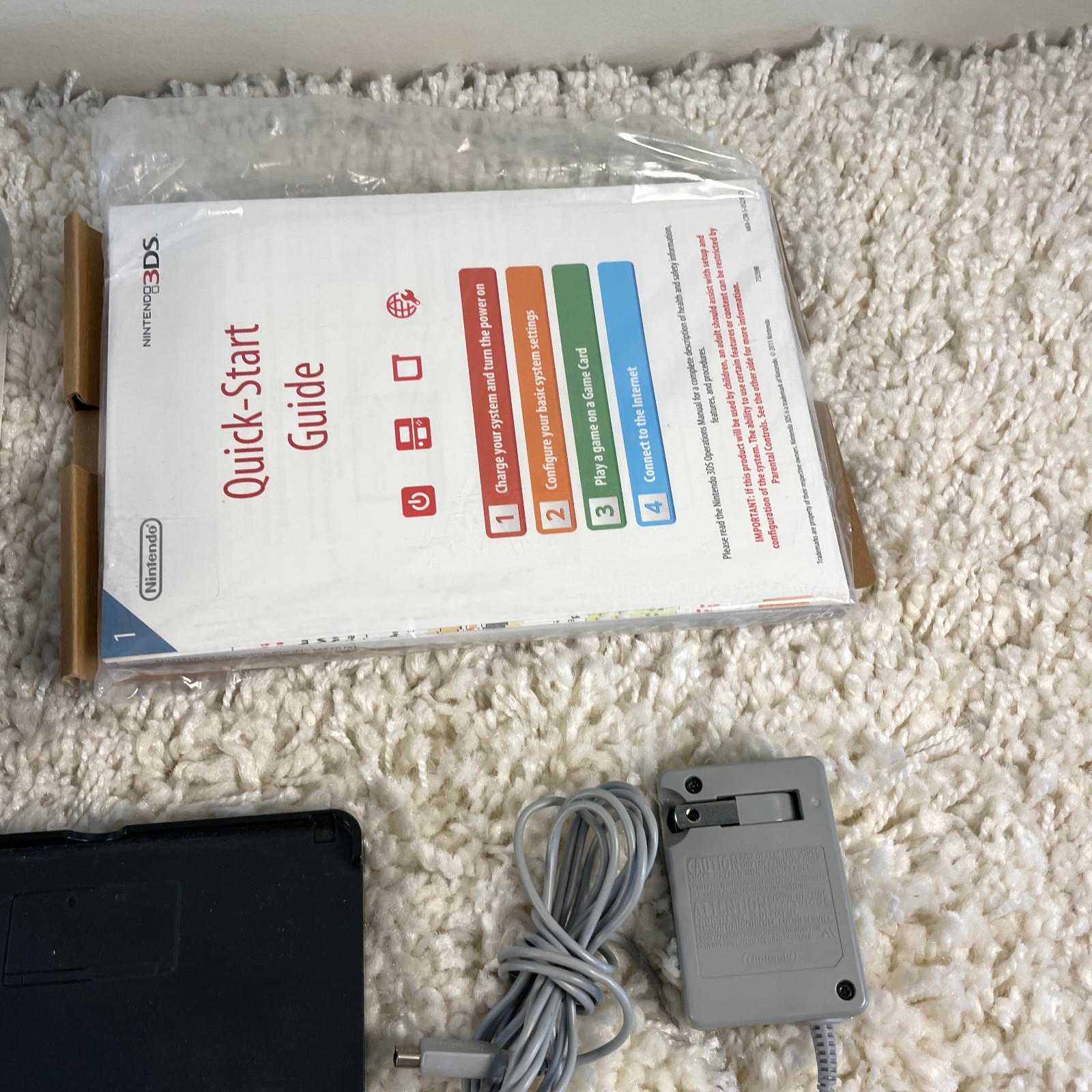 Nintendo 3DS Cosmo Black Handheld Console System CTR-001 Complete in Box CIB