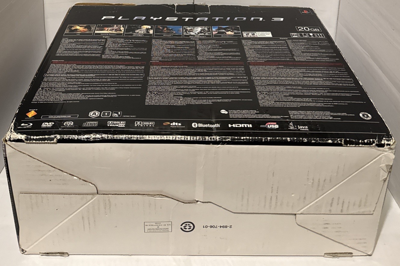 Sony PlayStation 3 CECHB01 20GB Complete w Box PS1 PS2 PS3 Tested 👀 Very Clean