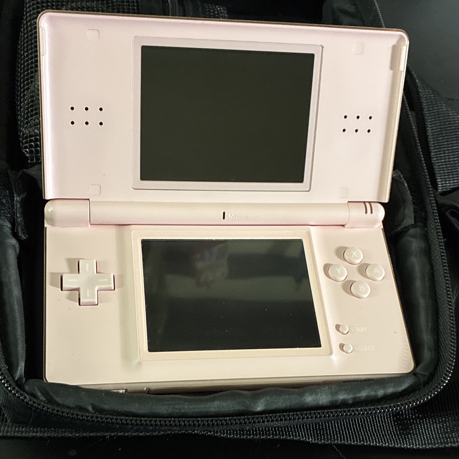 Nintendo DS Lite Handheld System White/Pink with Nintendo Carrying Case