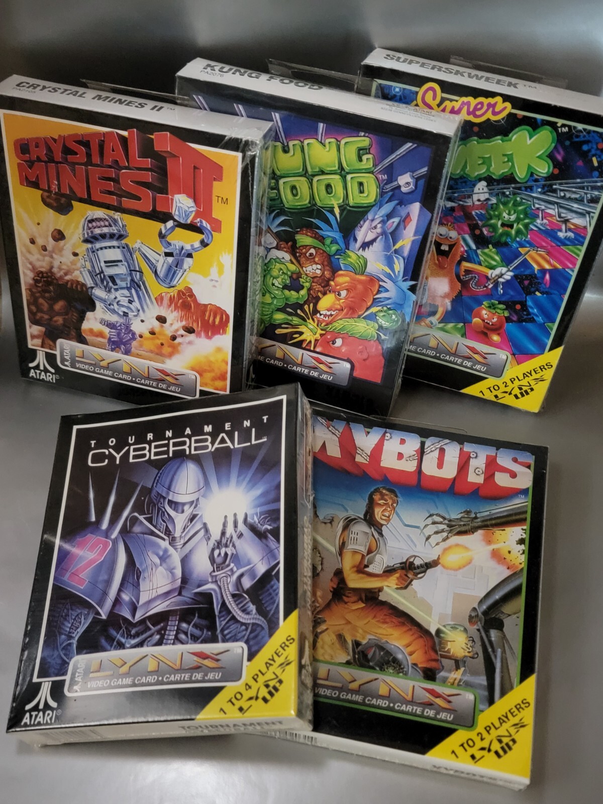 5 Brand New Atari Lynx II Games Lot bundle collection Factory Sealed