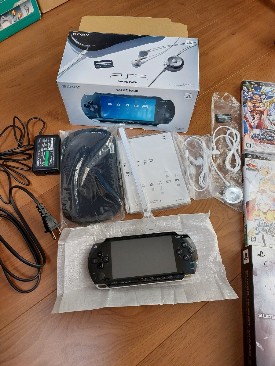Sony PSP Value Pack Console Tested + 28 Games Bundle Clean Condition Japan