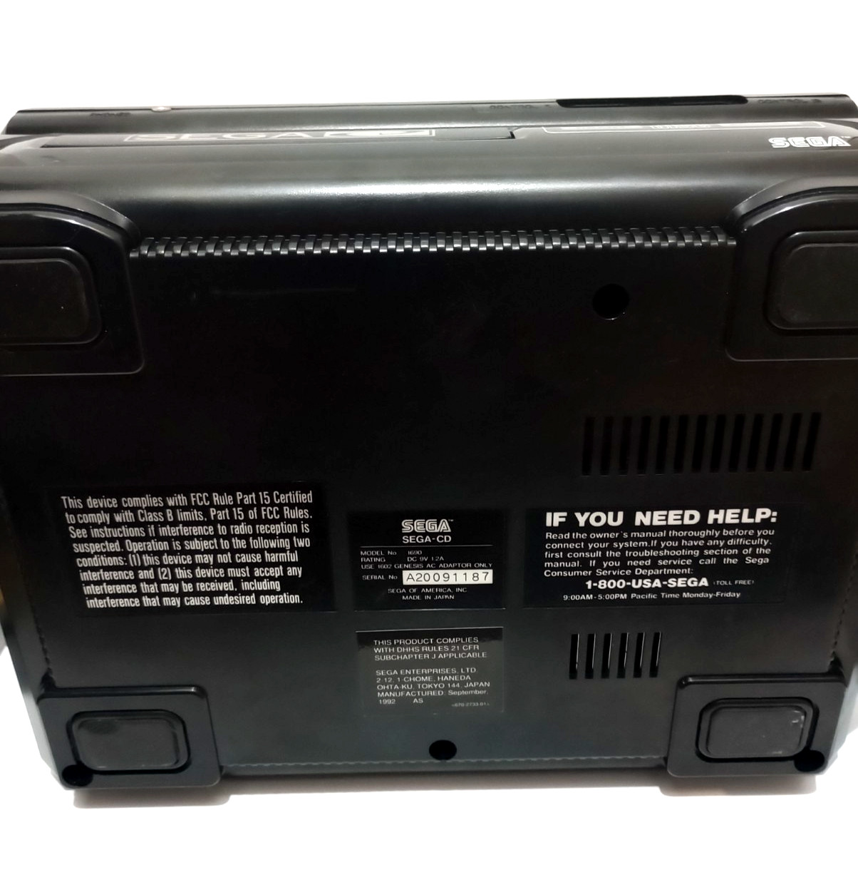 READ Sega CD, Model 1690 + Sega Genesis Model 1 UNTESTED FOR PARTS AS IS