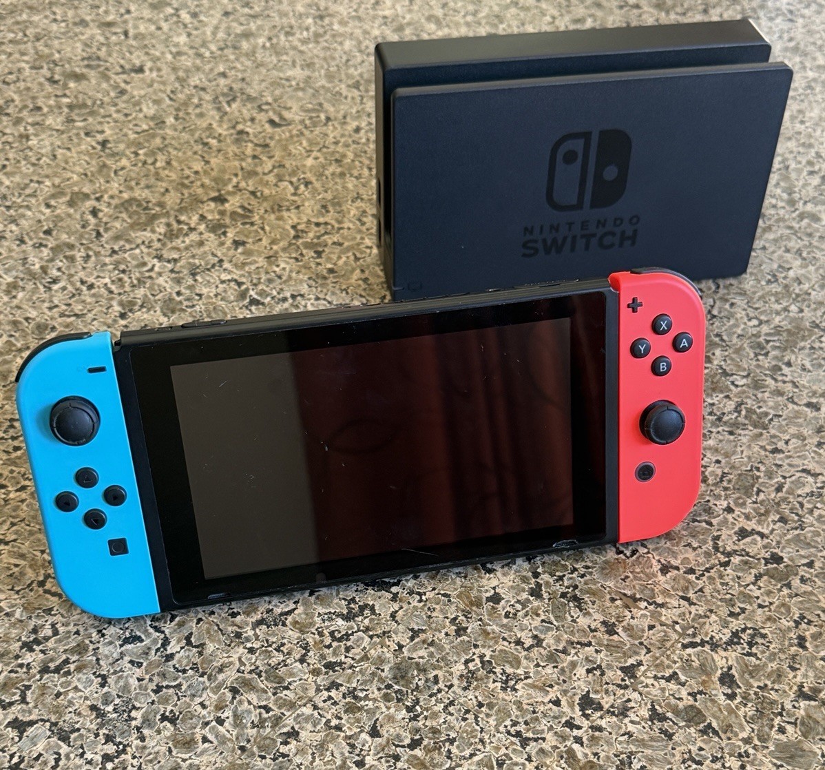 Nintendo Switch HAC-001 Console with Dock and 128GB MicroSD Card (Tested, Works)