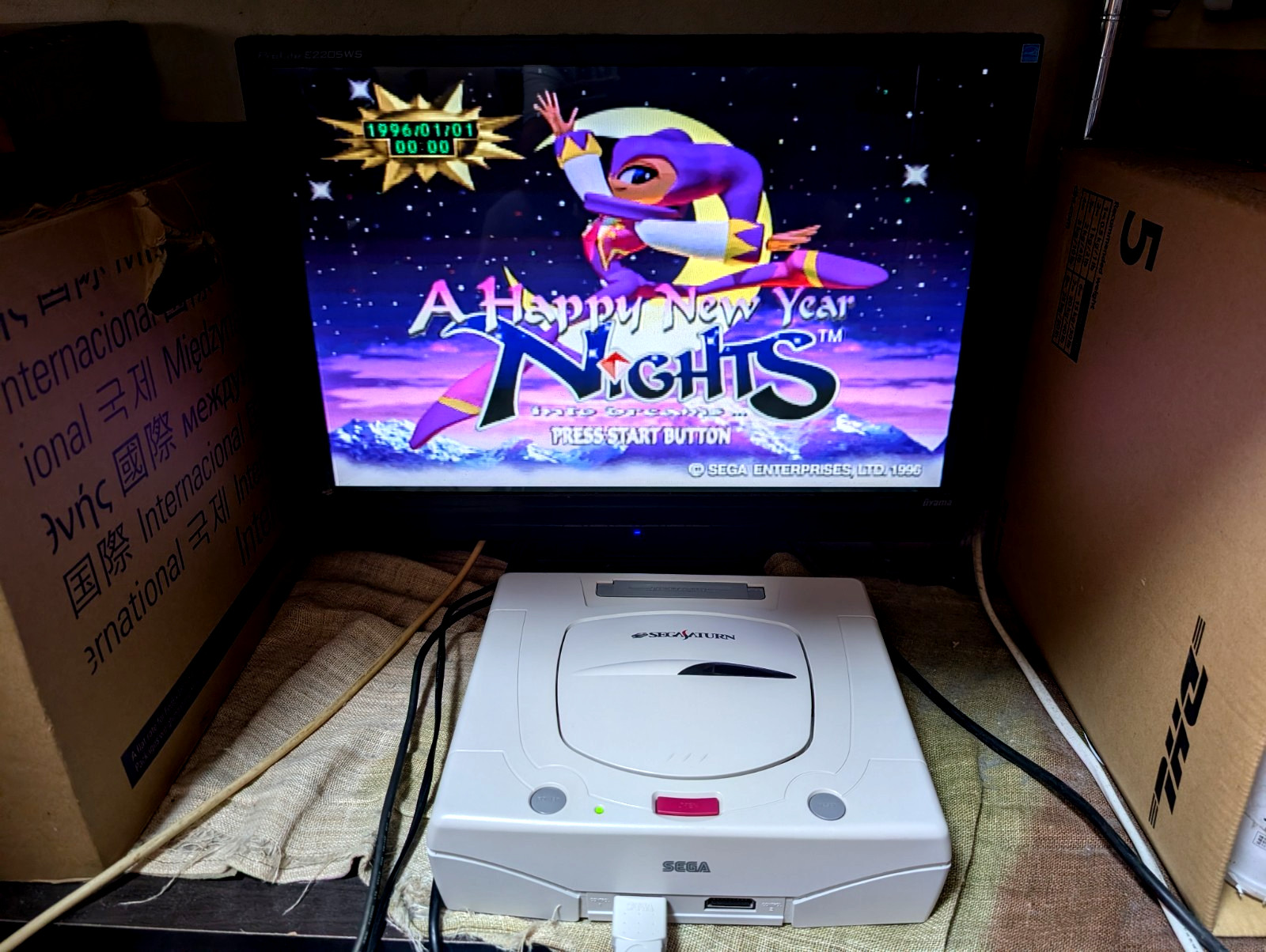 Sega Saturn WHITE Christmas Nights Limited Edition Console HST-0014 Japan Box