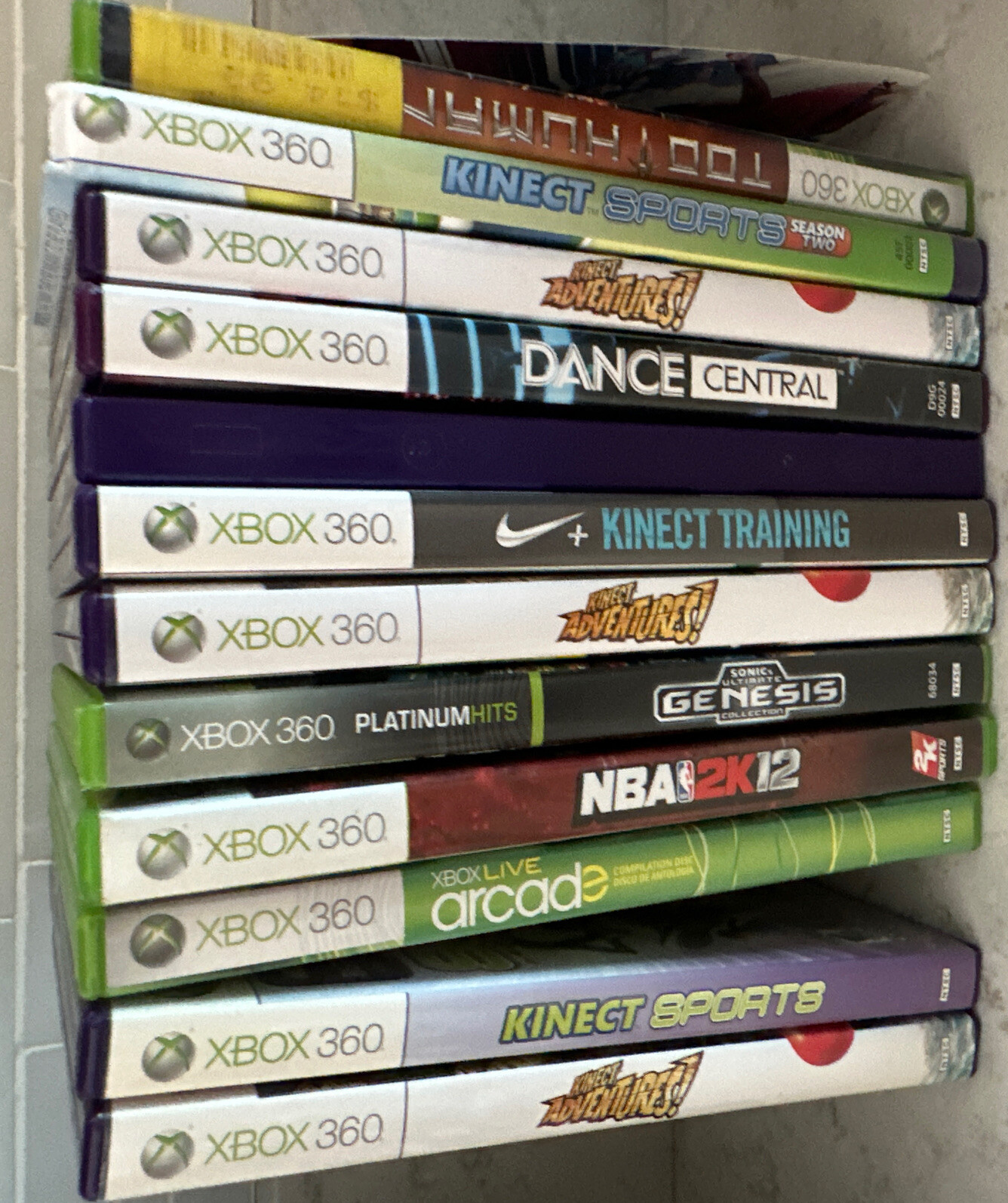 Xbox 360 Slim Bundle 1439 Tested Console 250GB Controllers Power Games READ!