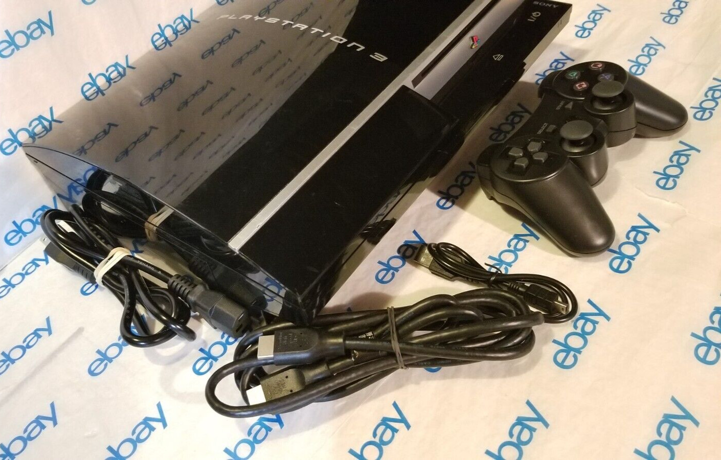 Sony PlayStation 3 40GB Console Black CECHG01 with Controller TESTED