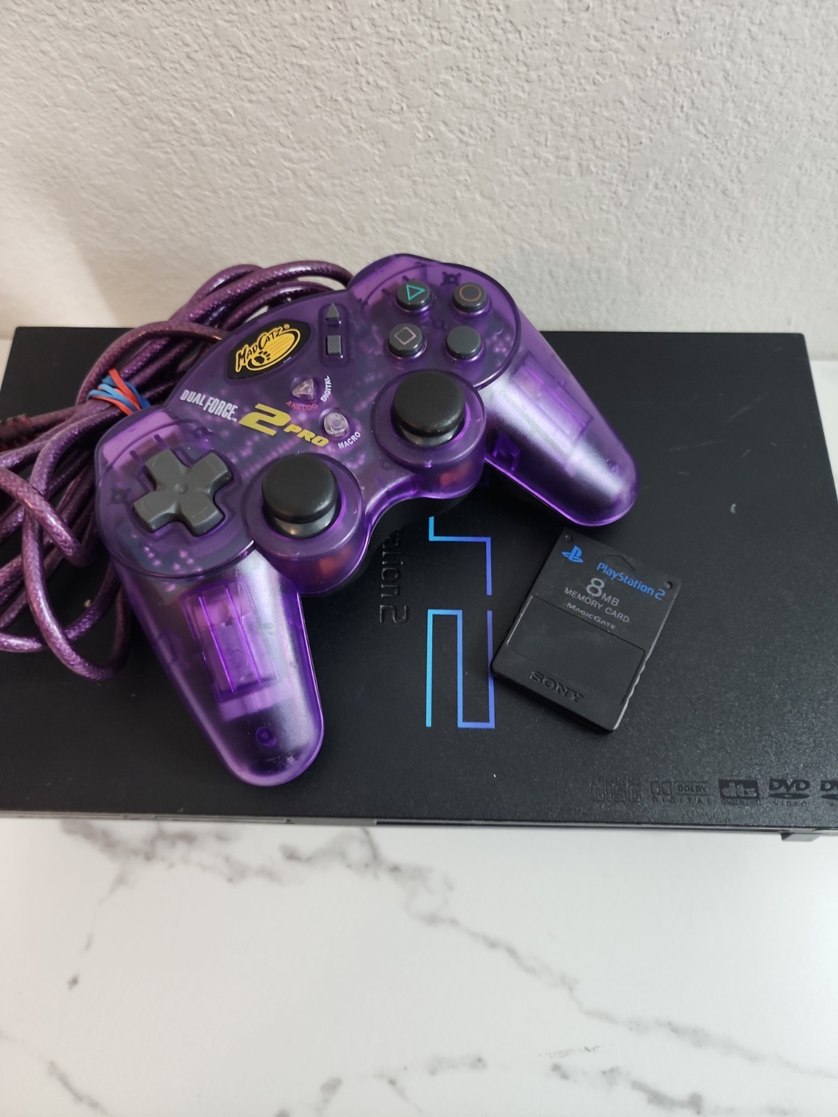Sony PlayStation 2 Console – Black With Cords And Memory Card (SCPH-39001)