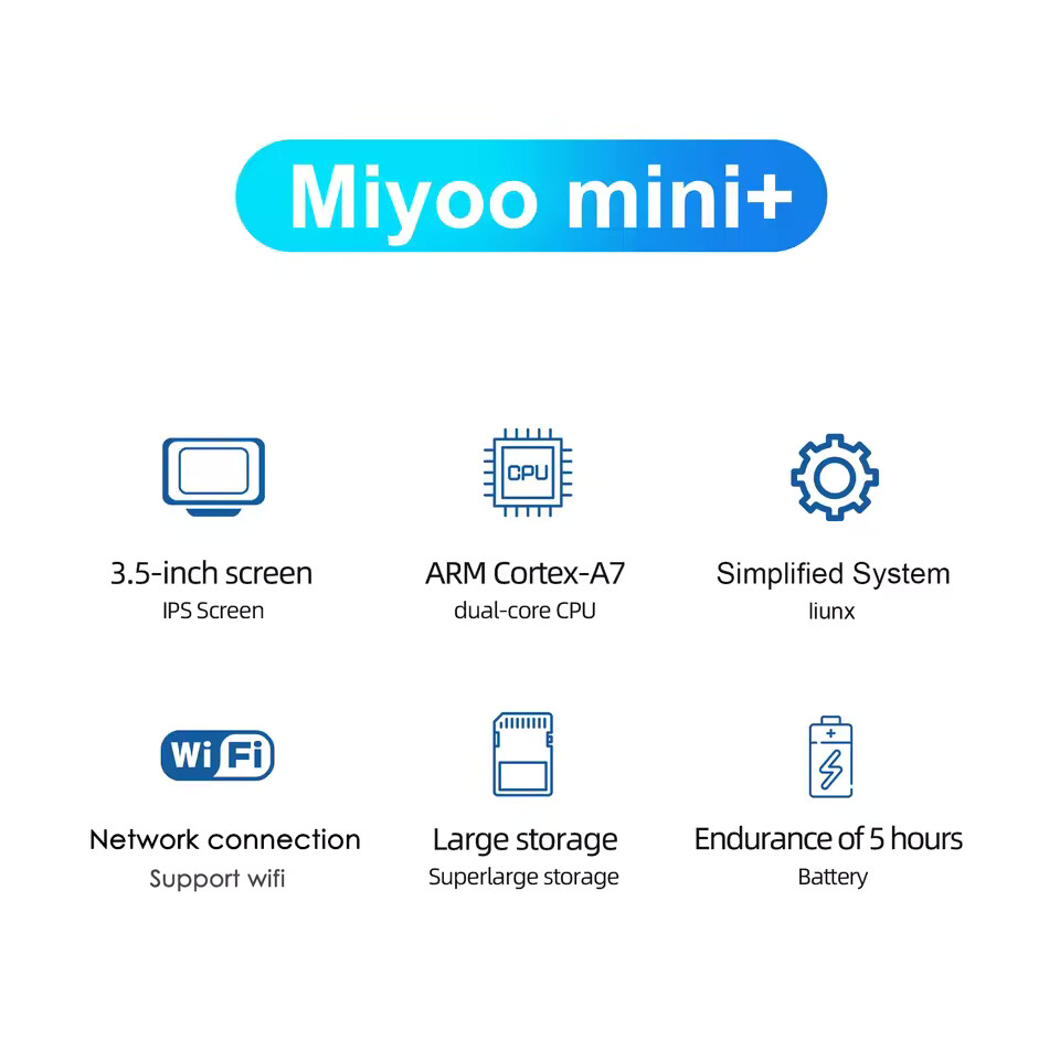 MIYOO Mini Plus Portable Retro Handheld Game Console V2 Mini+ IPS Screen Classic