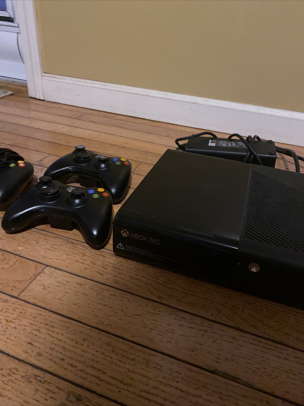 Xbox 360 E 250 GB w/ Cords + 3 controllers