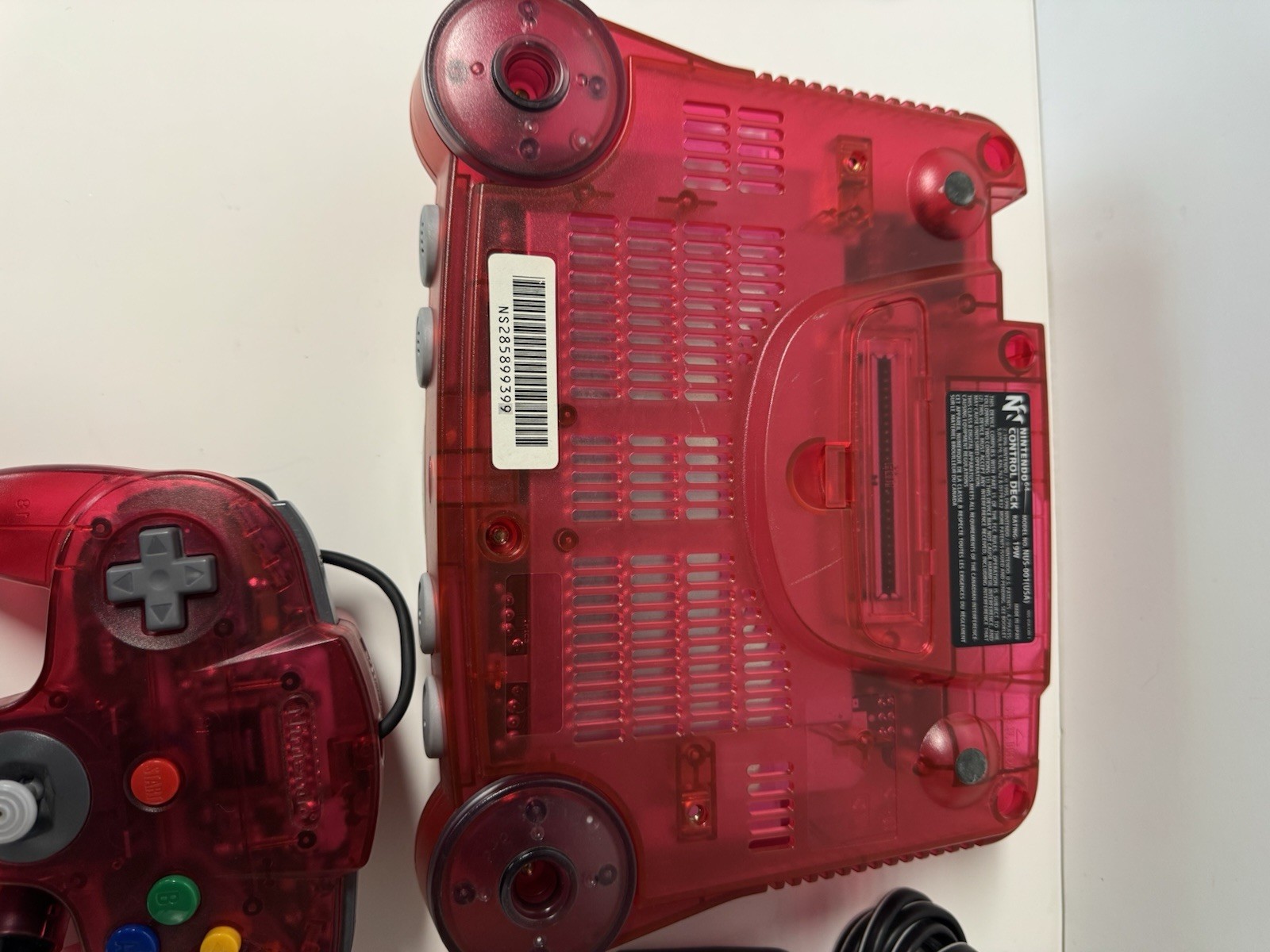 Nintendo 64 N64 Funtastic Watermelon Red Console + Controller & Expansion Pak!