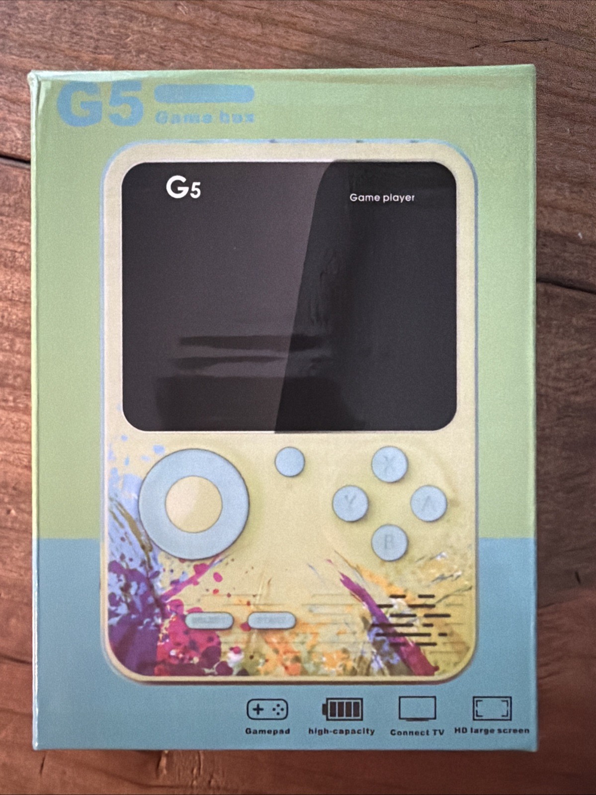 G5 Handheld Game Box Game Player 3″ Screen Blue TV Connect Capable New Sealed