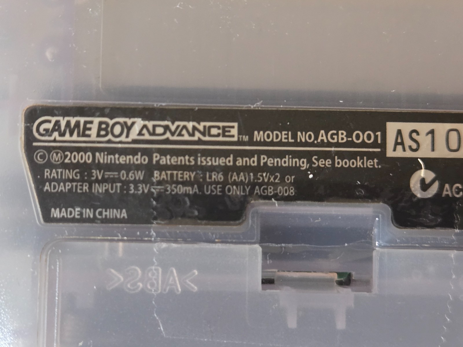 Nintendo Gameboy Advance Console Clear Game Boy + 3 Games