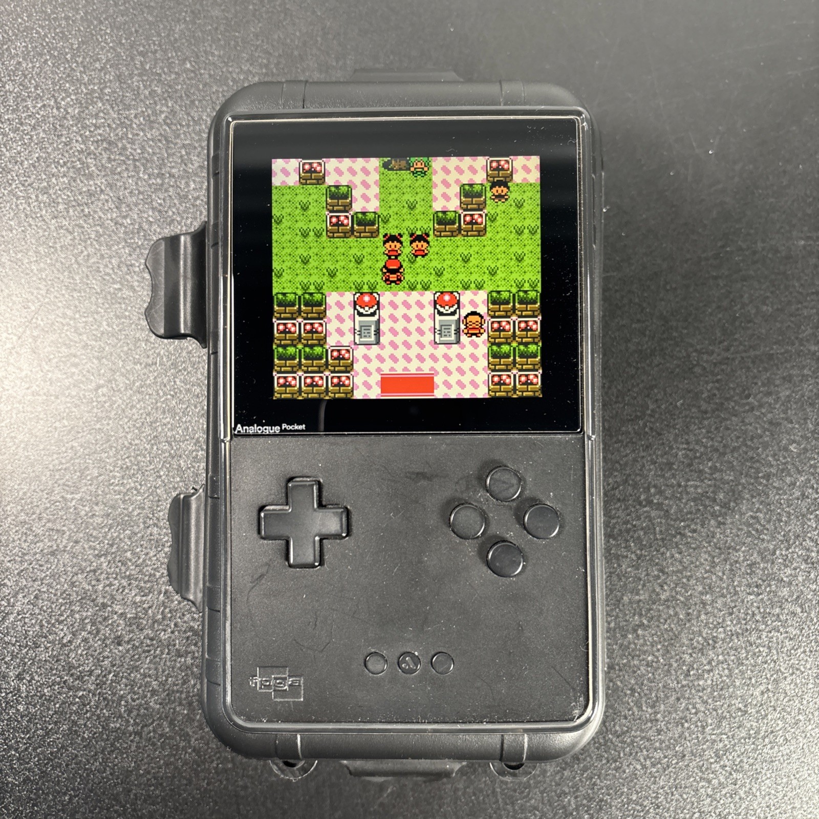 Used Black Analogue Pocket Handheld System + Case Screen Protector & Cover