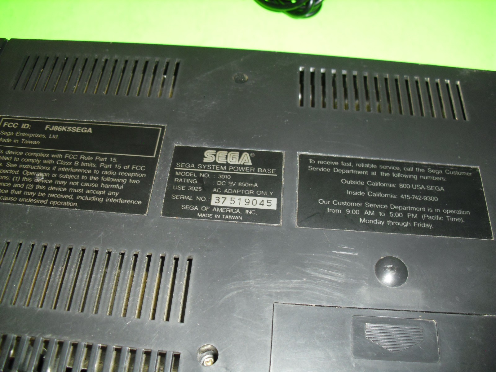 Sega Master System console w/ Control Stick & 2 controllers & Light Gun TESTED!