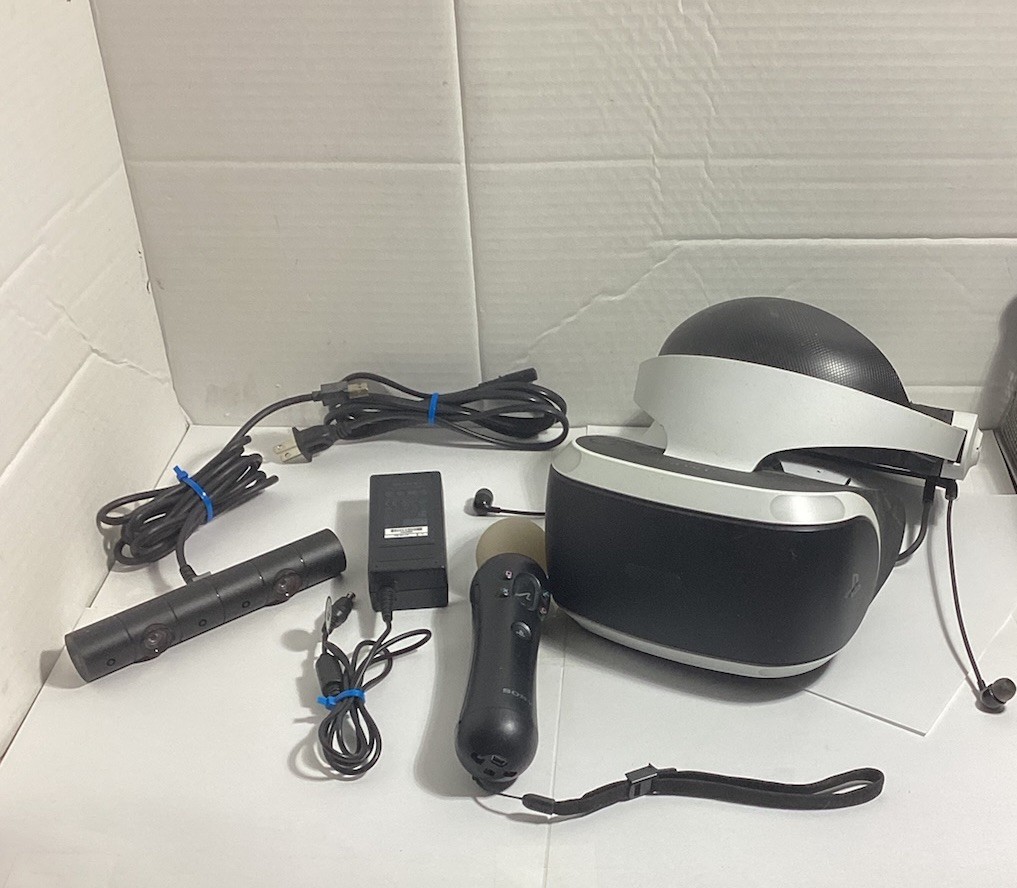Sony PlayStation VR 1 PS4 Virtual Reality Headset W/ Camera And Wand