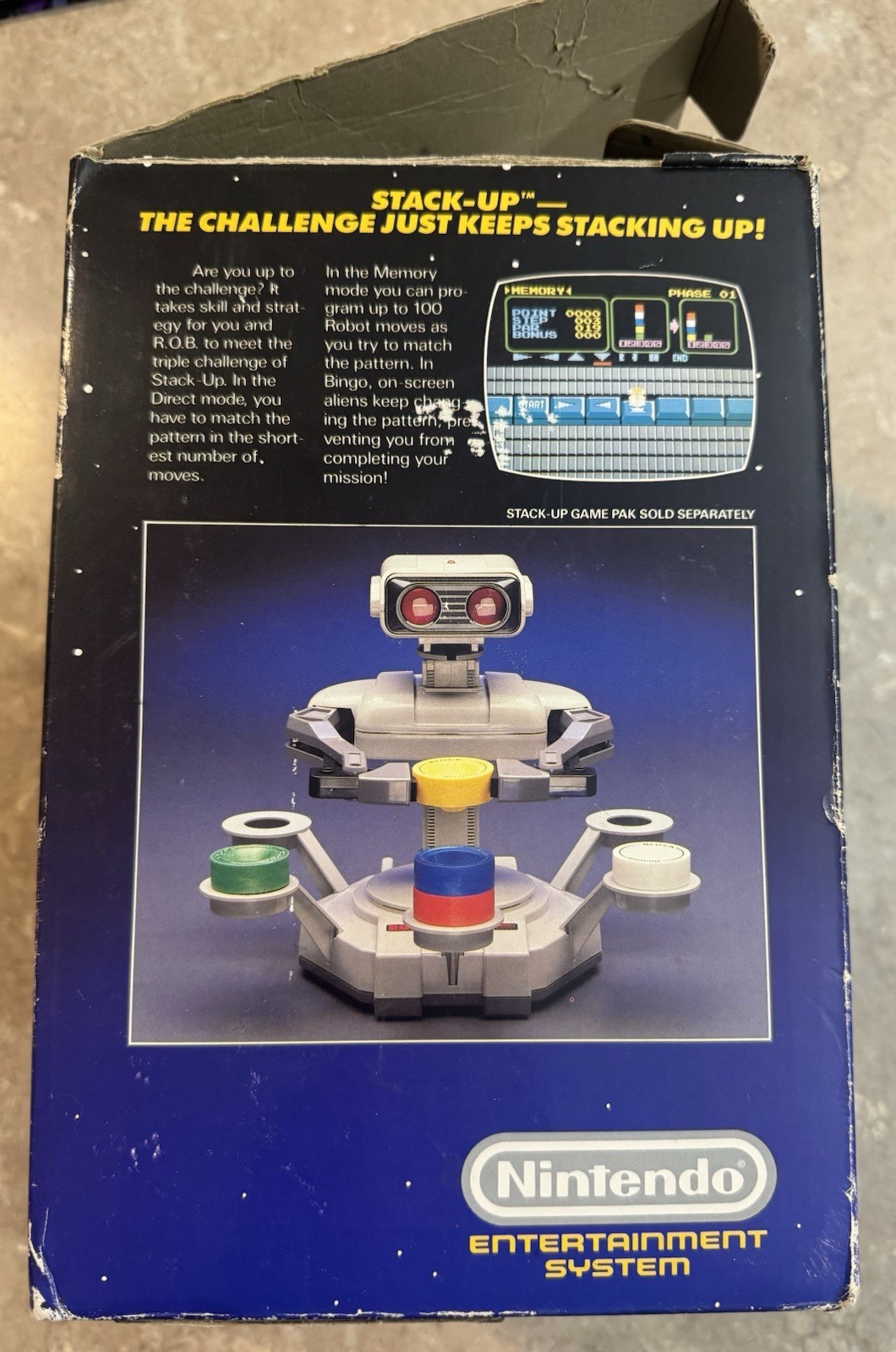 Nintendo ROB The Robot. CIB With Styrofoam. Stand Alone Version. Complete In Box