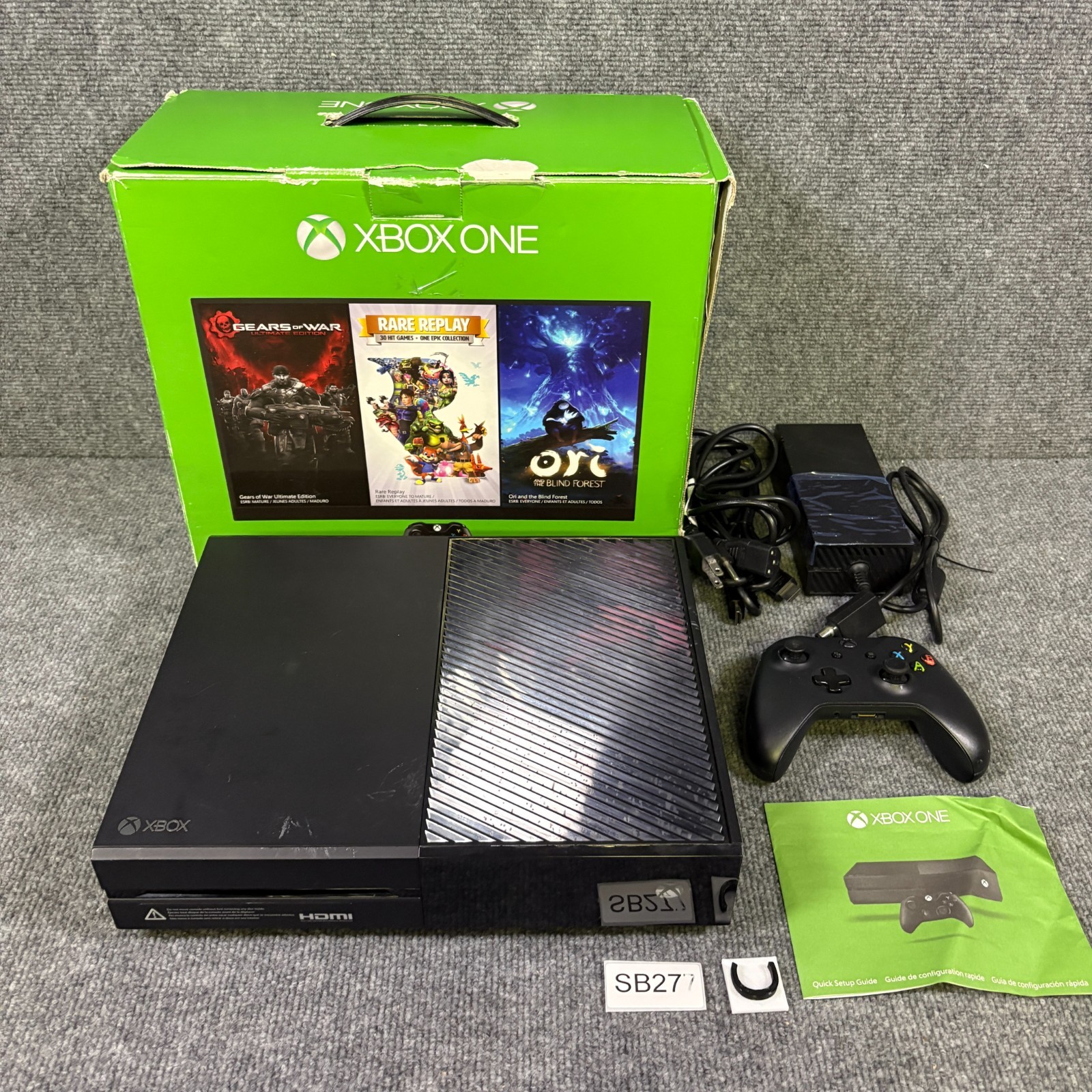 Xbox One 1 TB Black Console System Controller Cables Model 1540 Tested Works