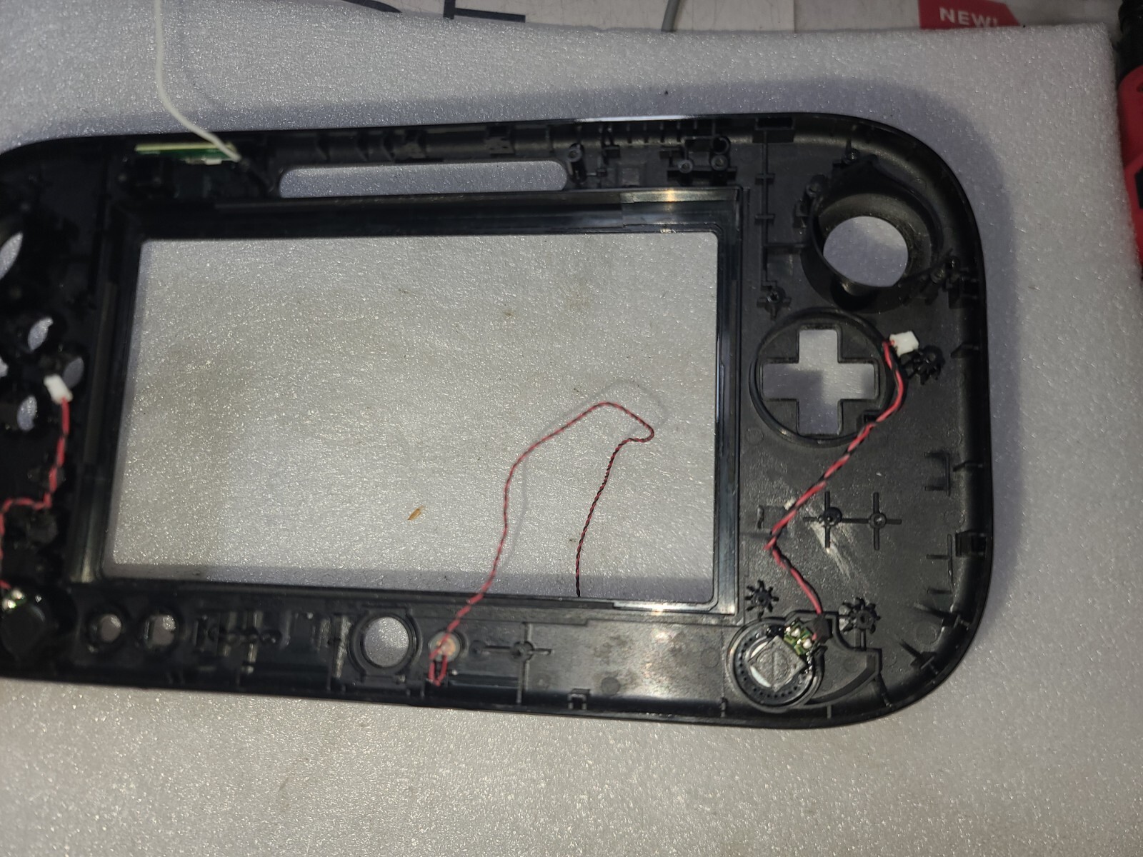Nintendo Wii U Black Gamepad EMPTY Front Cover ONLY-Just OK Cosmetic-READ ALL